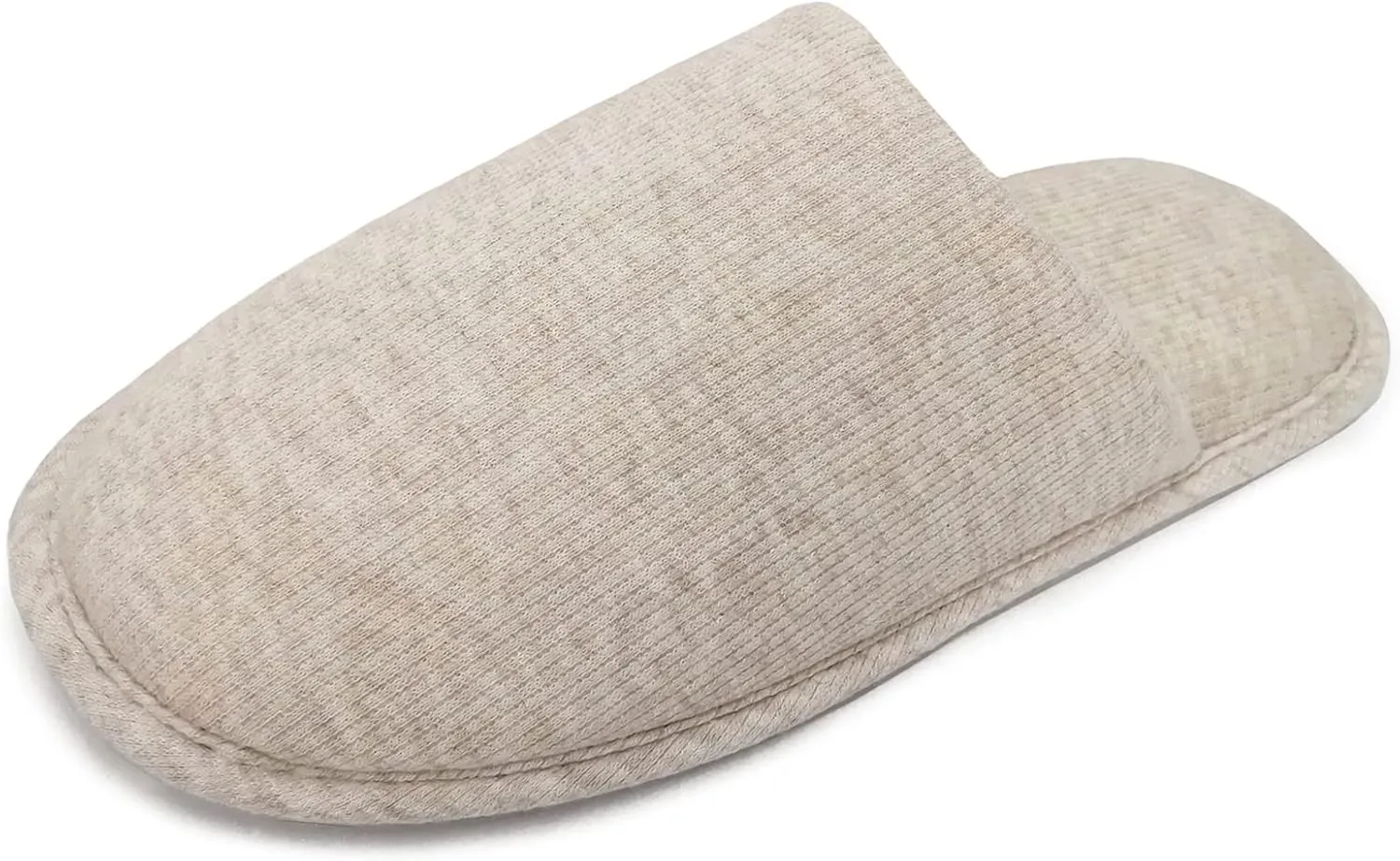 ofoot Mens Indoor Memory Foam Cotton Scuff Slippers Slip On Summer House Shoes Flats Breathable Lightweight Washable Non Skid Rubber Soles