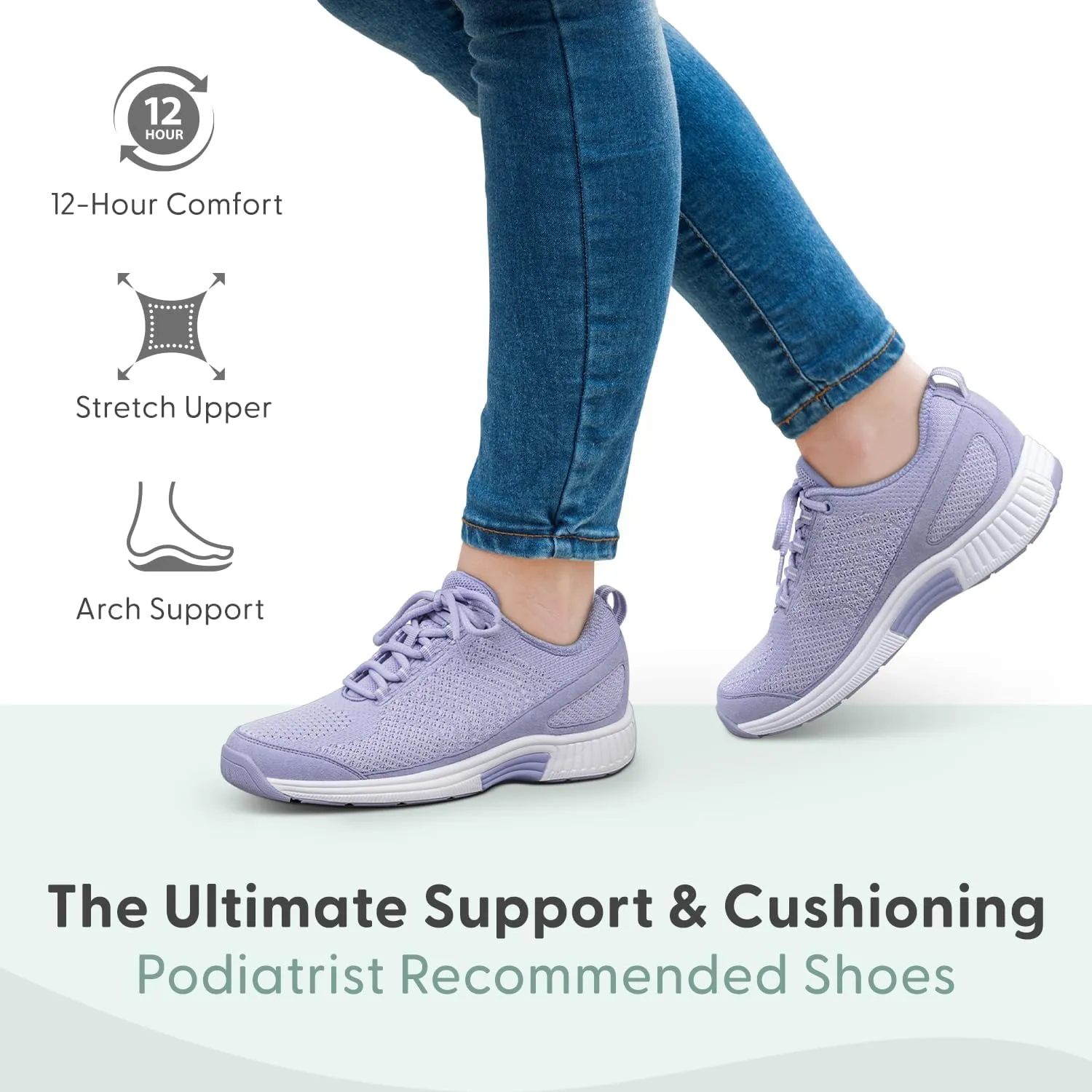 Orthofeet Women's Orthopedic Knit Coral Sneakers