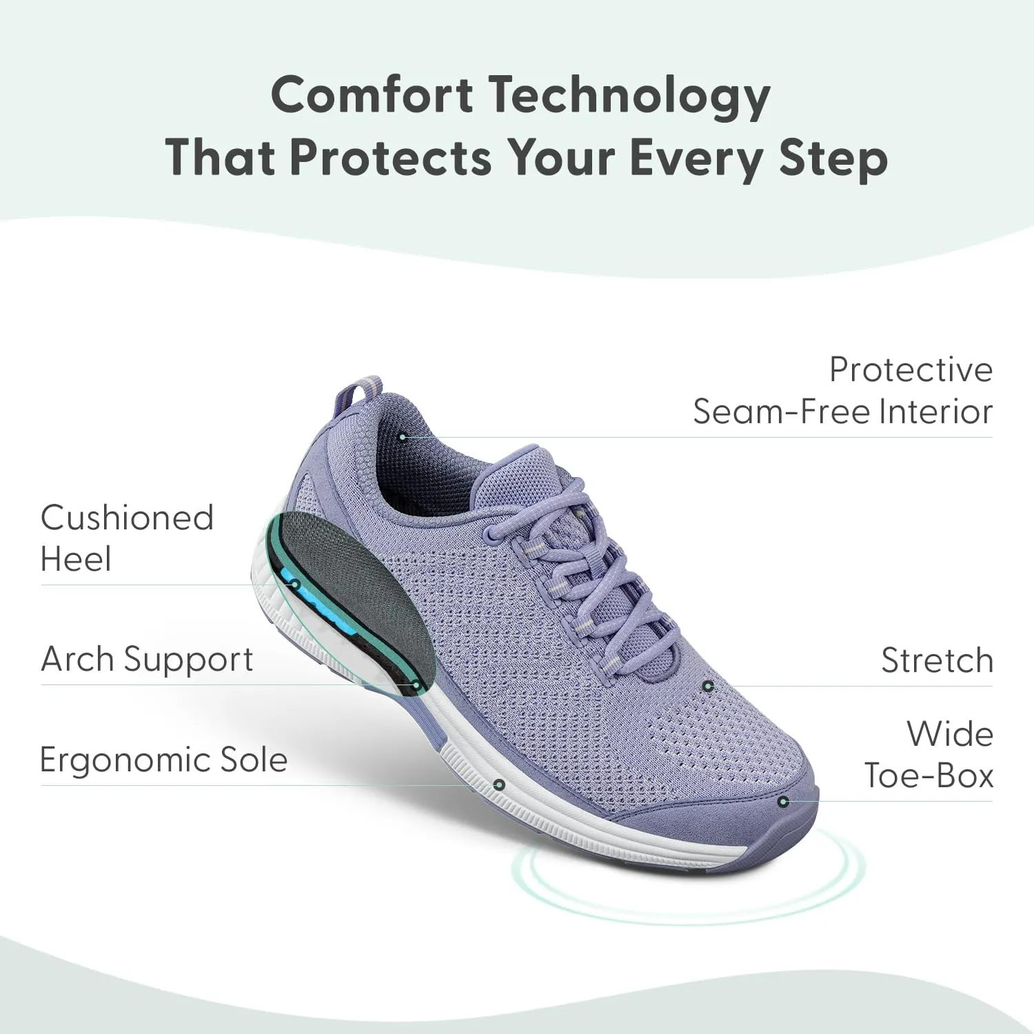 Orthofeet Women's Orthopedic Knit Coral Sneakers