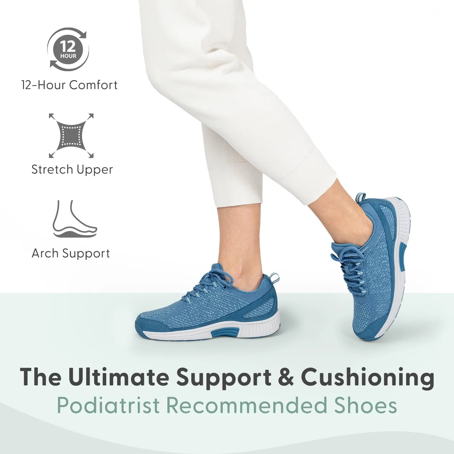 Orthofeet Women's Orthopedic Knit Coral Sneakers