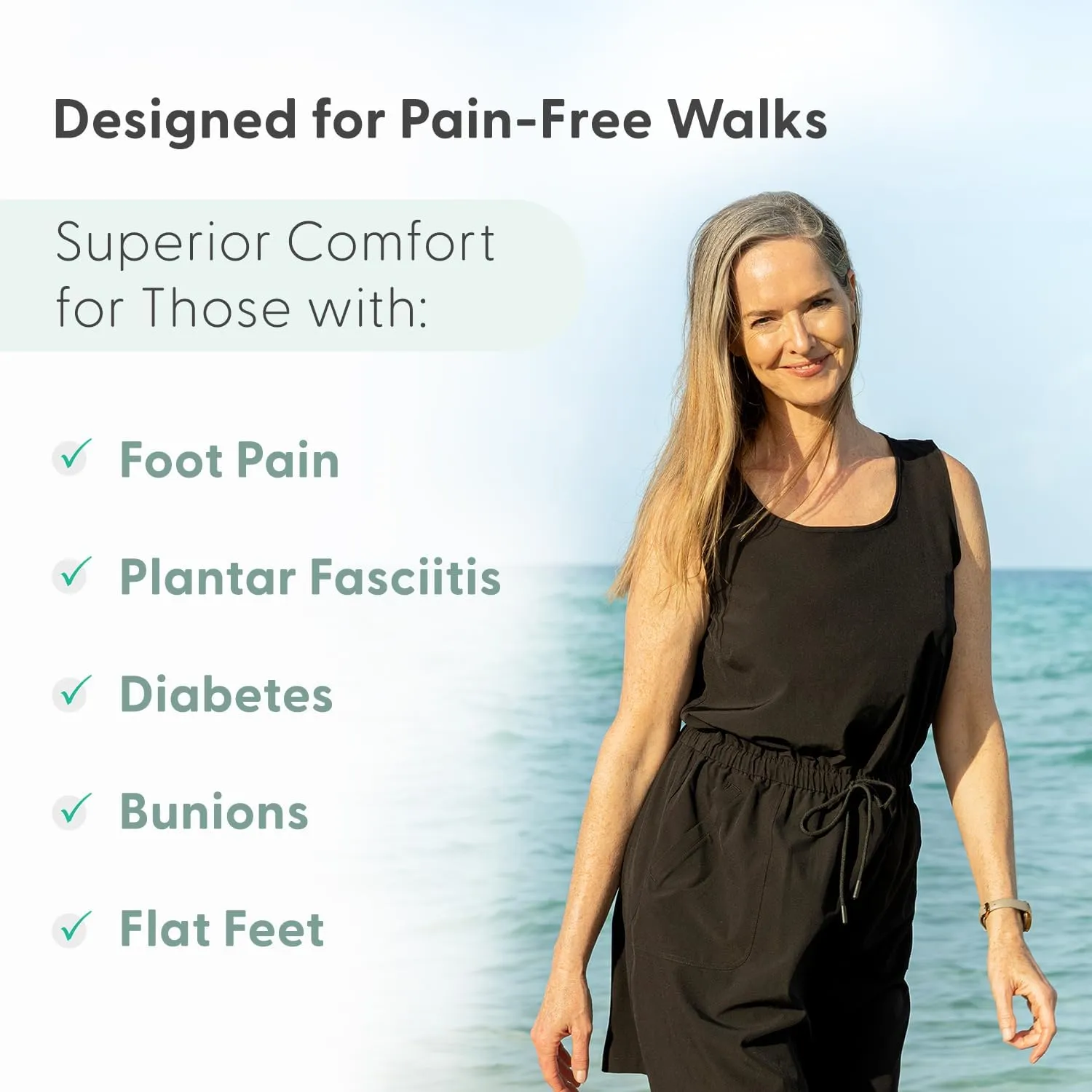 Orthofeet Women's Orthopedic Water-Friendly Lake Sandals