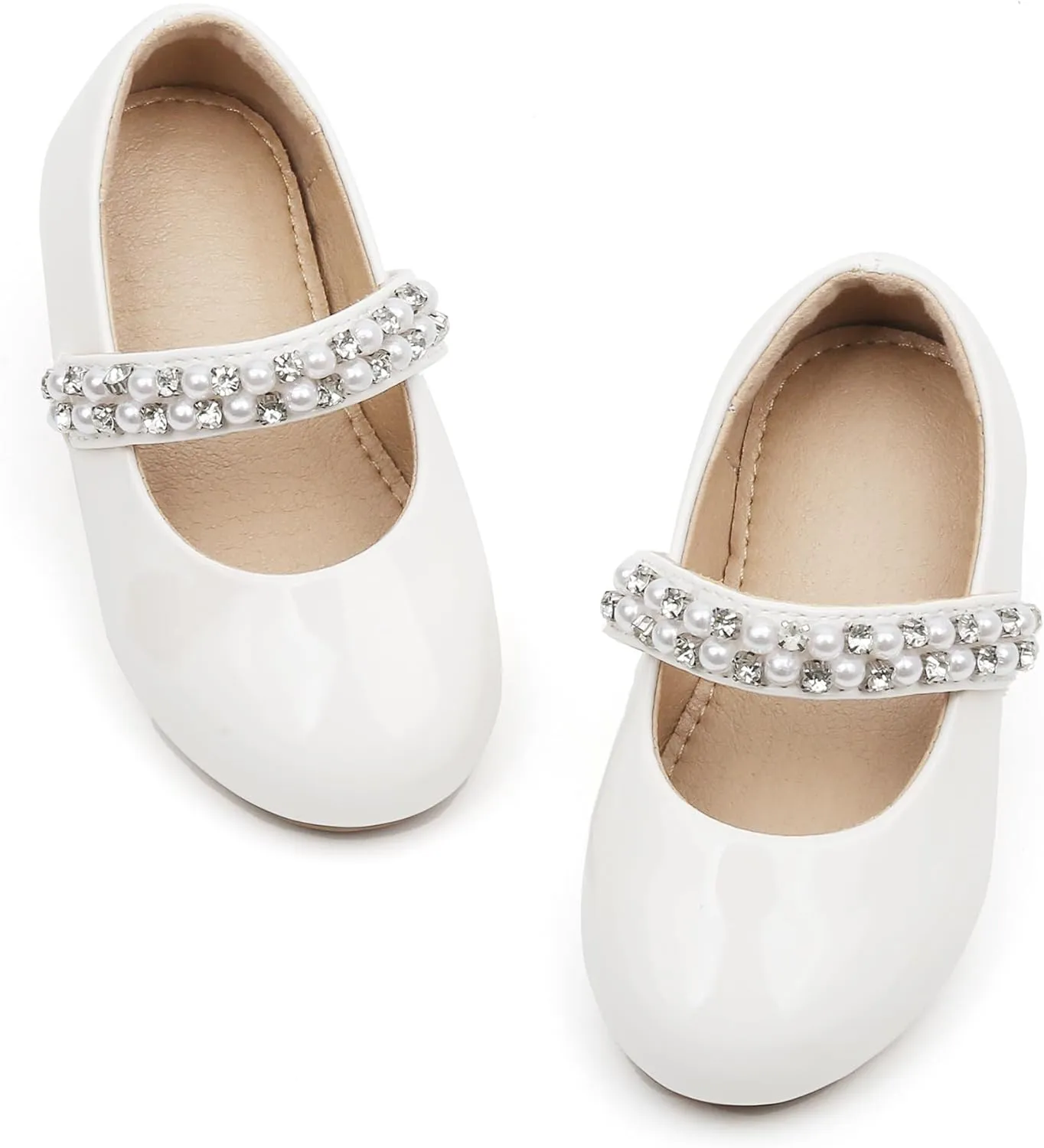 Otter MOMO Toddler/Little Girls Mary Jane Ballerina Flats Shoes Slip-on School Party Dress Shoes