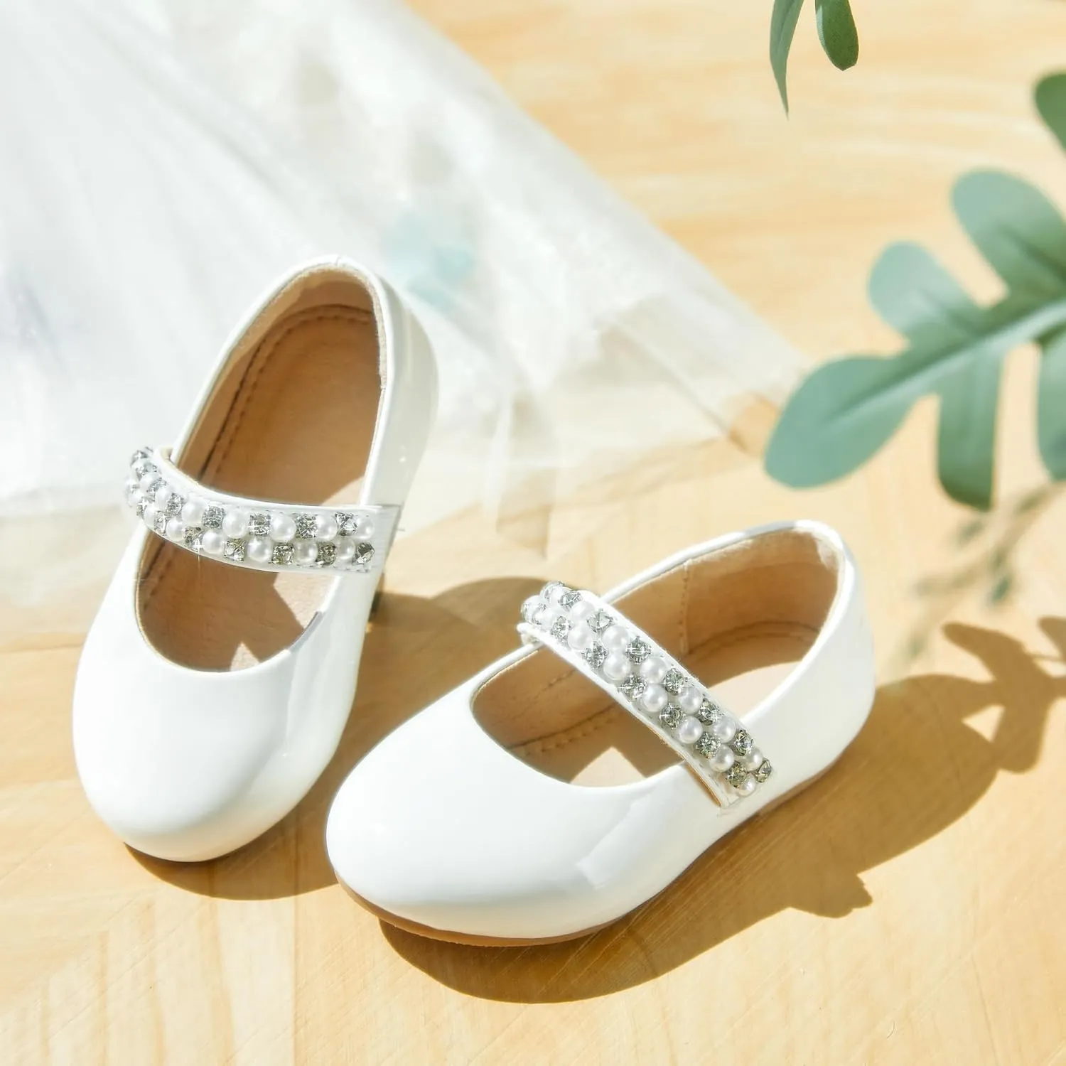 Otter MOMO Toddler/Little Girls Mary Jane Ballerina Flats Shoes Slip-on School Party Dress Shoes
