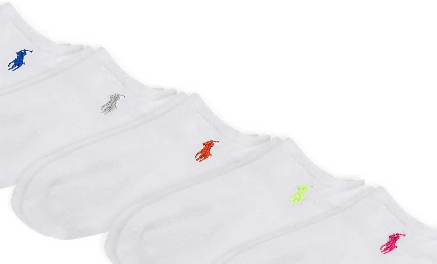 POLO RALPH LAUREN Women's Classic Sport Solid Ultra Low Cut Socks - 6 Pair Pack - Athletic Cotton Comfort