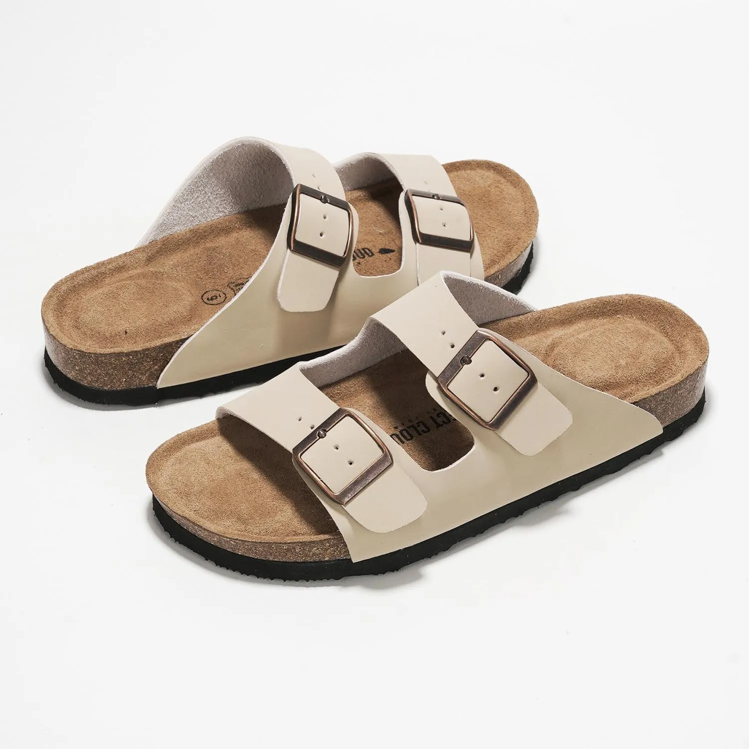 Project Cloud Genuine Leather Flat Sandals Women 2025 Beach Essentials Womens Sandals Memory Foam Vacation Essentials Slides for Women Footwear (Venita)