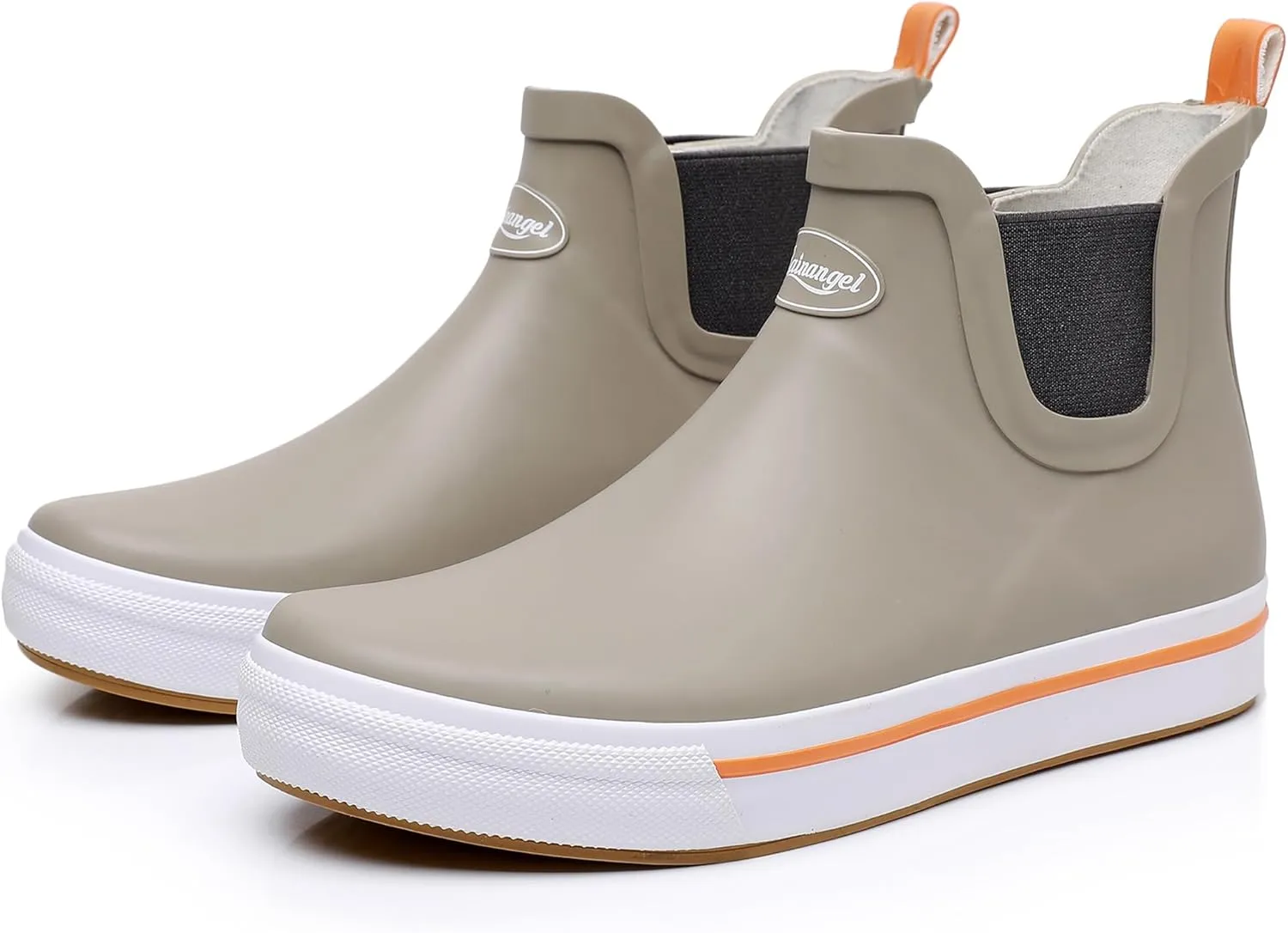 Rain Boots for Women and Men,Unisex Ankle Rain Shoes Anti-Slipping Rainboots with Comfortable Lightweight Garden Rubber Rain Boot and Outdoor Work Shoes,Waterproof Fishing Deck Boots