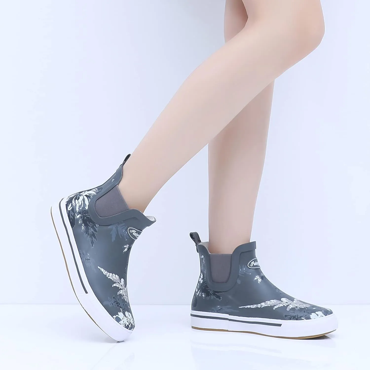 Rain Boots for Women and Men,Unisex Ankle Rain Shoes Anti-Slipping Rainboots with Comfortable Lightweight Garden Rubber Rain Boot and Outdoor Work Shoes,Waterproof Fishing Deck Boots