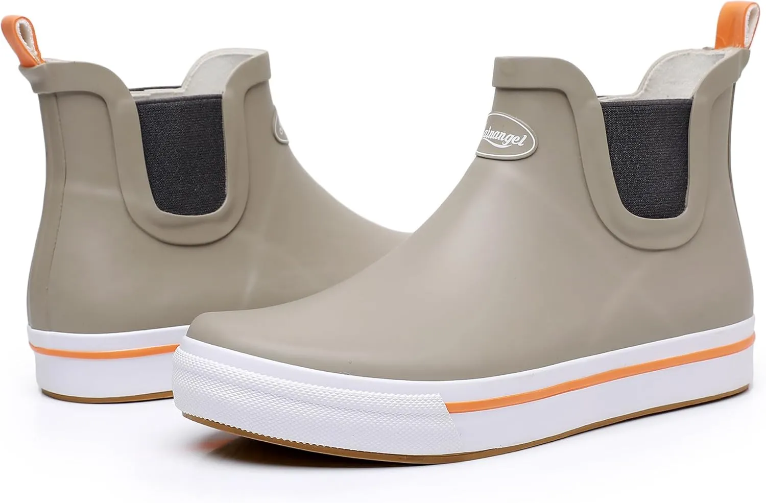 Rain Boots for Women and Men,Unisex Ankle Rain Shoes Anti-Slipping Rainboots with Comfortable Lightweight Garden Rubber Rain Boot and Outdoor Work Shoes,Waterproof Fishing Deck Boots
