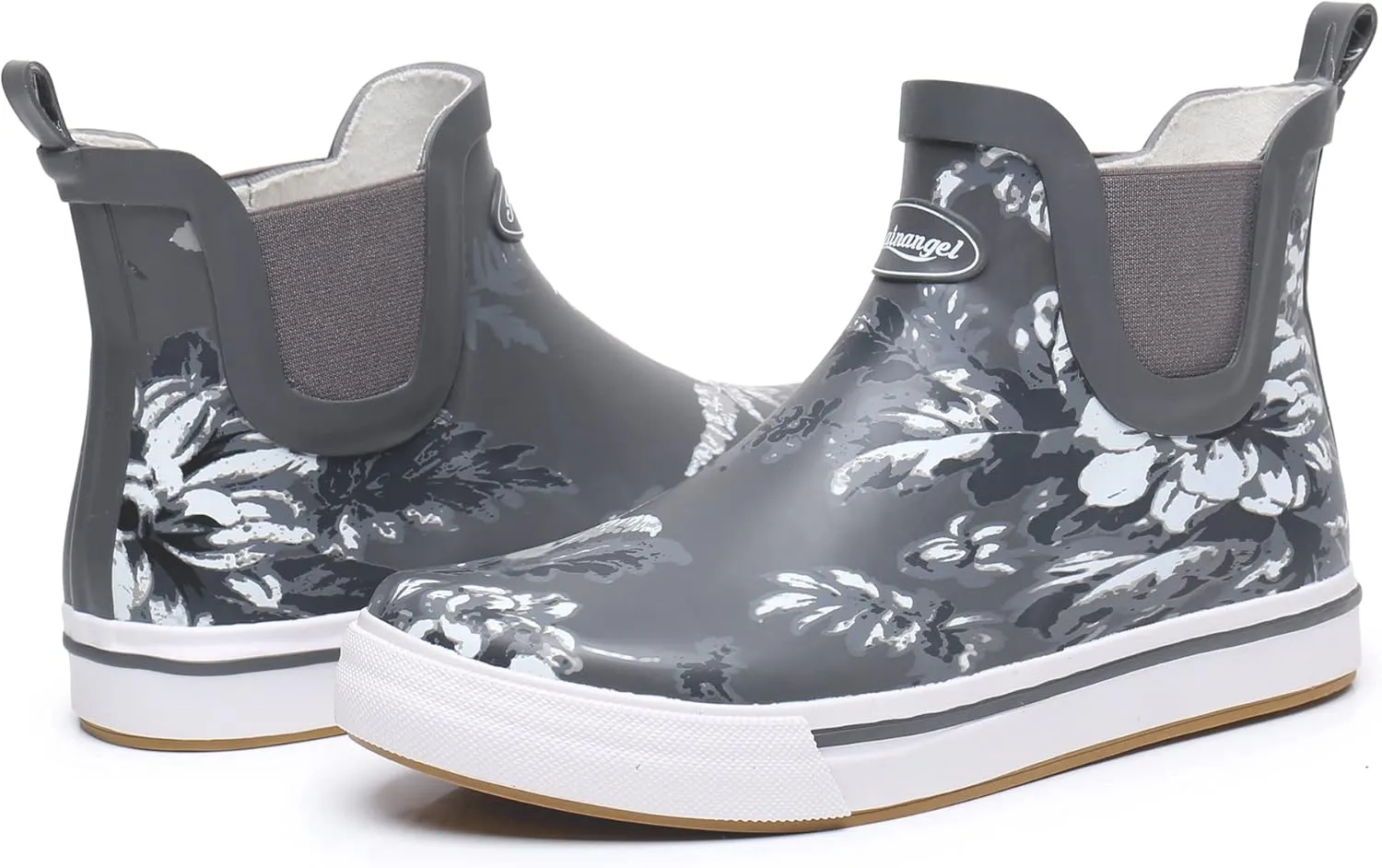 Rain Boots for Women and Men,Unisex Ankle Rain Shoes Anti-Slipping Rainboots with Comfortable Lightweight Garden Rubber Rain Boot and Outdoor Work Shoes,Waterproof Fishing Deck Boots