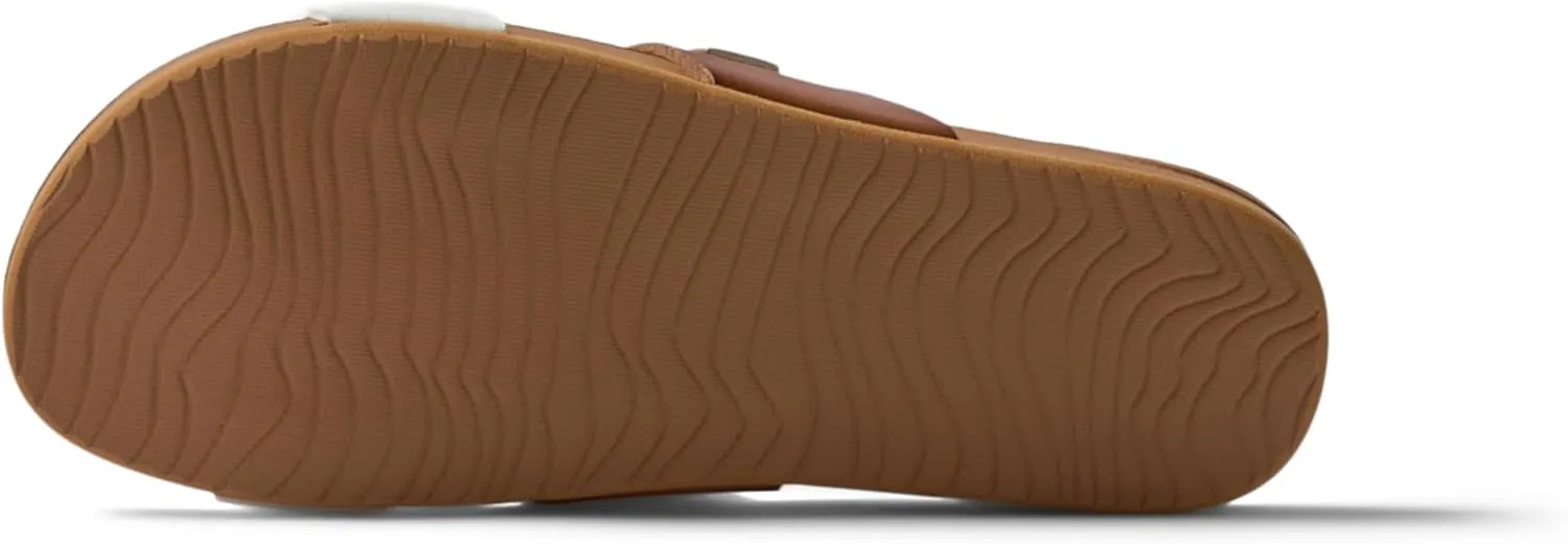 Reef Women's Cushion Vista Fashion Slide Sandal, Vegan Leather Strap, Soft Footbed