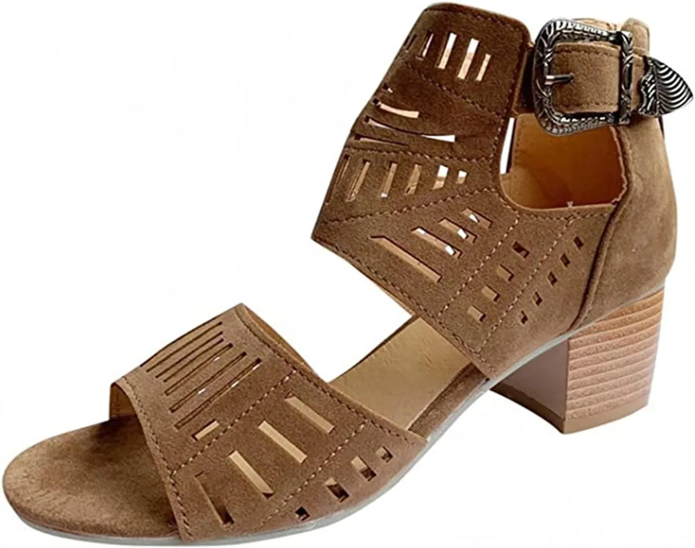 Sandals For Women,Womens Open Toe Ankle Strap Chunky Block High Heel Dress Party Sandals Dressy Summer Strappy Sandals
