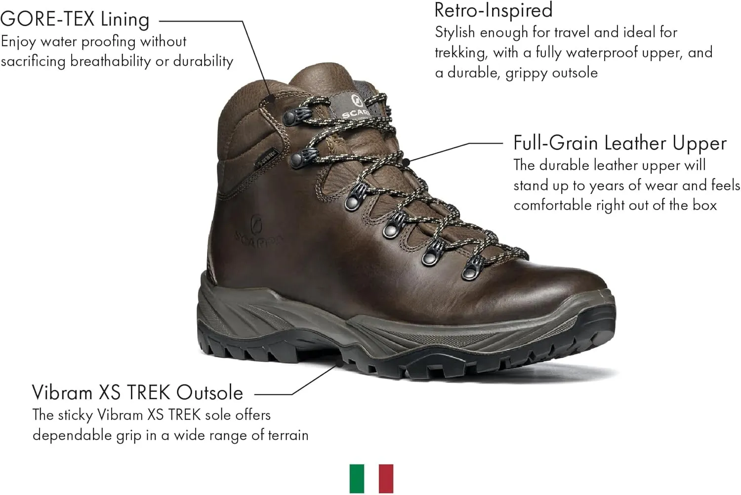 SCARPA Men's Terra GTX Waterproof Gore-Tex Boots for Hiking & Backpacking