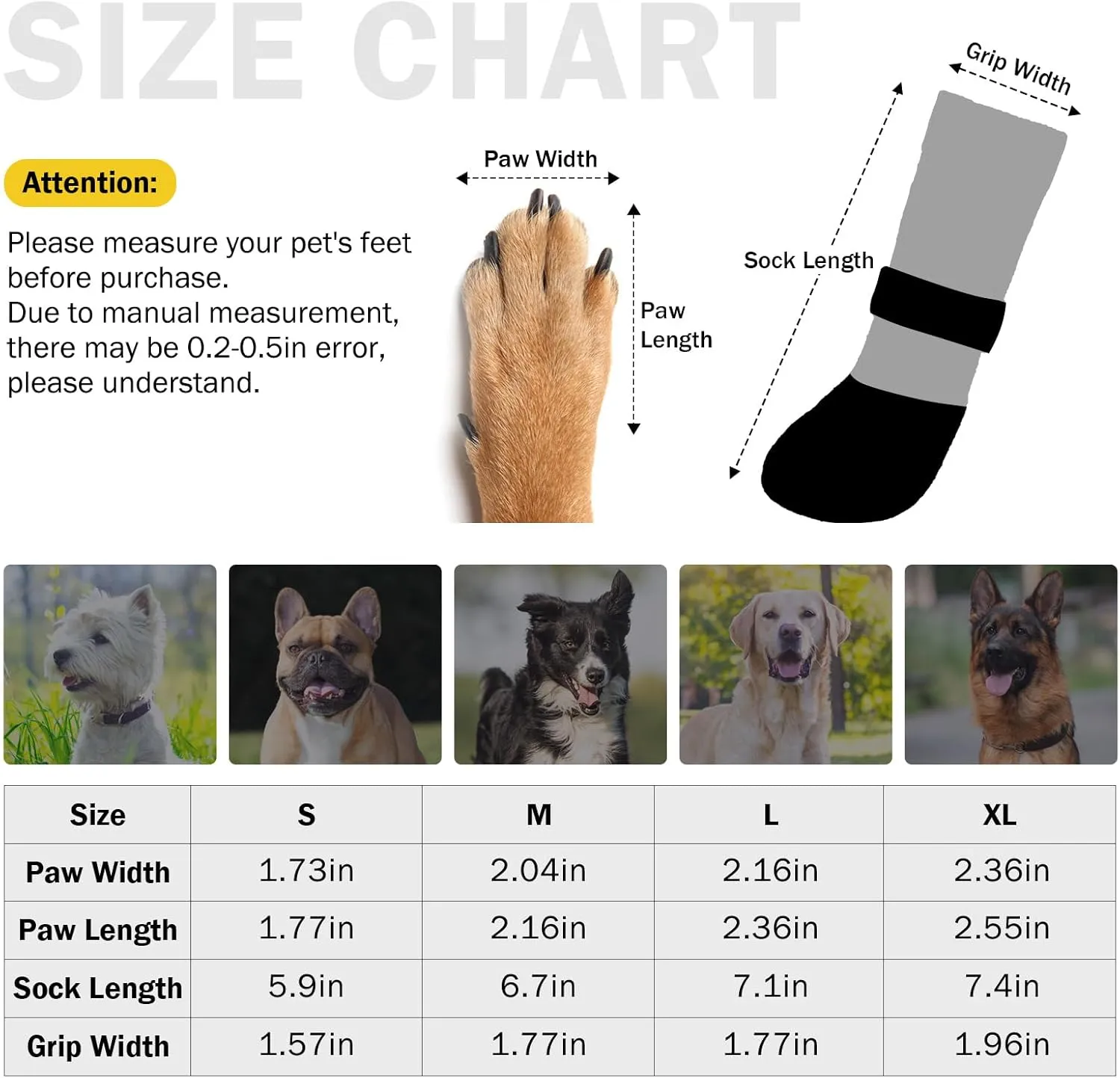 SCENEREAL Anti Slip Dog Boots & Paw Protectors for Hardwood Floor, Extended Dog Socks to Prevent Licking Paws, Waterproof Pet Snow Rain Shoe for Winter Medium Senior Dogs, Black M