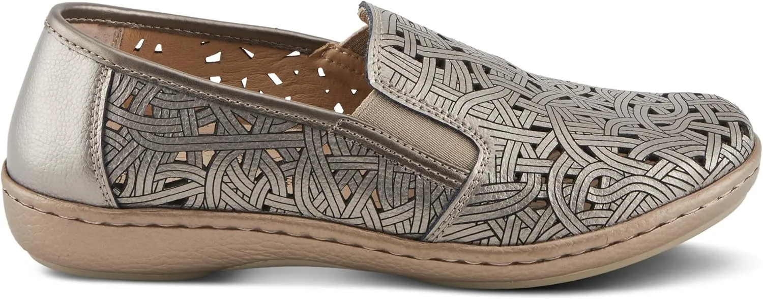 Spring Step NIFONELA Women's Slip-On Sneaker - Elastic Gore, Laser Cut Details, Removable Insole