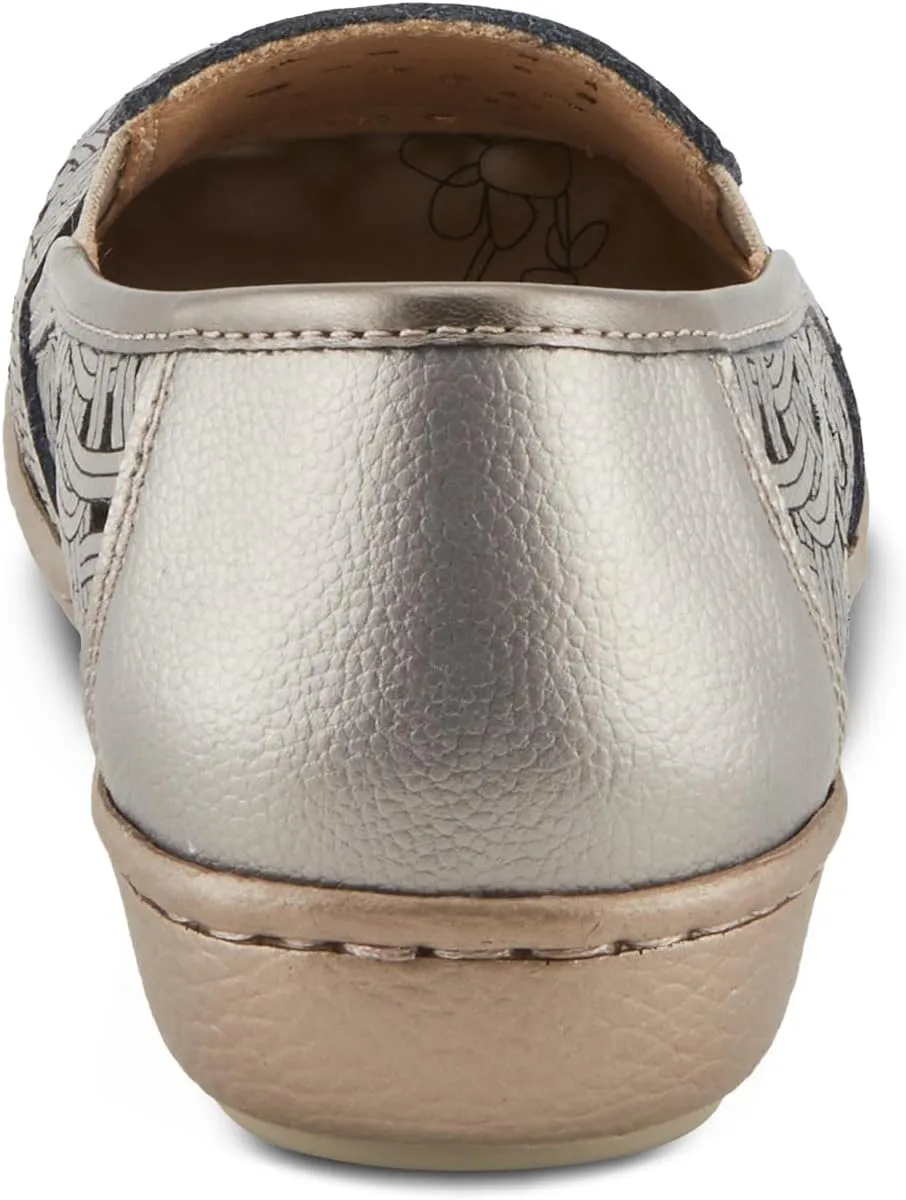 Spring Step NIFONELA Women's Slip-On Sneaker - Elastic Gore, Laser Cut Details, Removable Insole