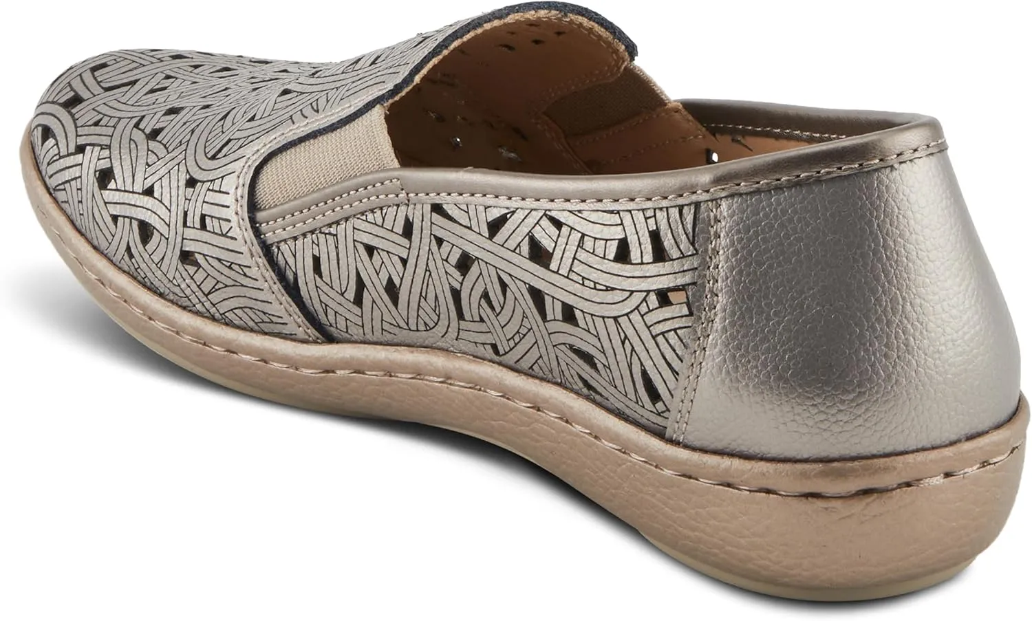 Spring Step NIFONELA Women's Slip-On Sneaker - Elastic Gore, Laser Cut Details, Removable Insole