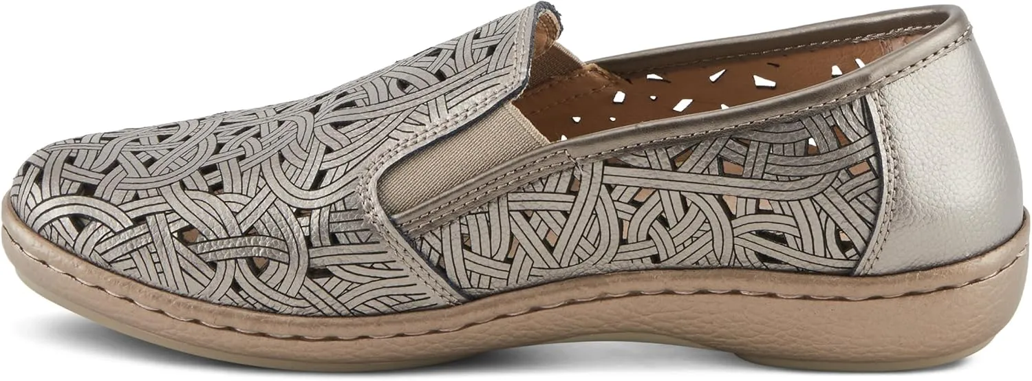 Spring Step NIFONELA Women's Slip-On Sneaker - Elastic Gore, Laser Cut Details, Removable Insole