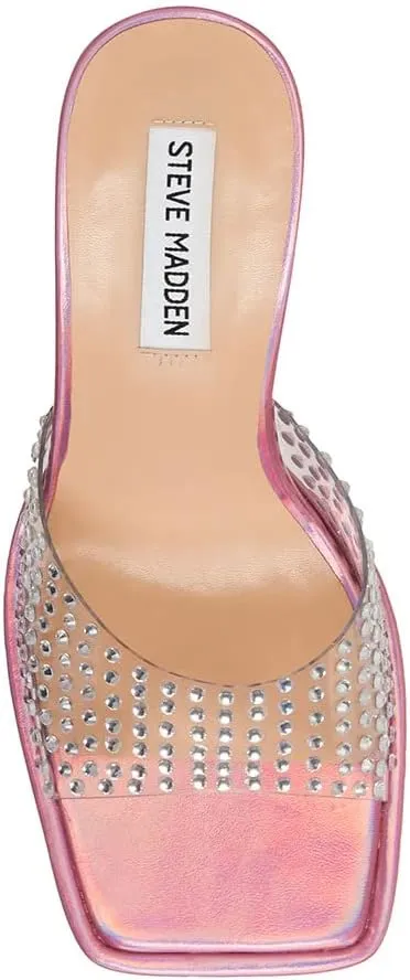 Steve Madden Womens Ruby Embellished Slip-On Platform Sandals