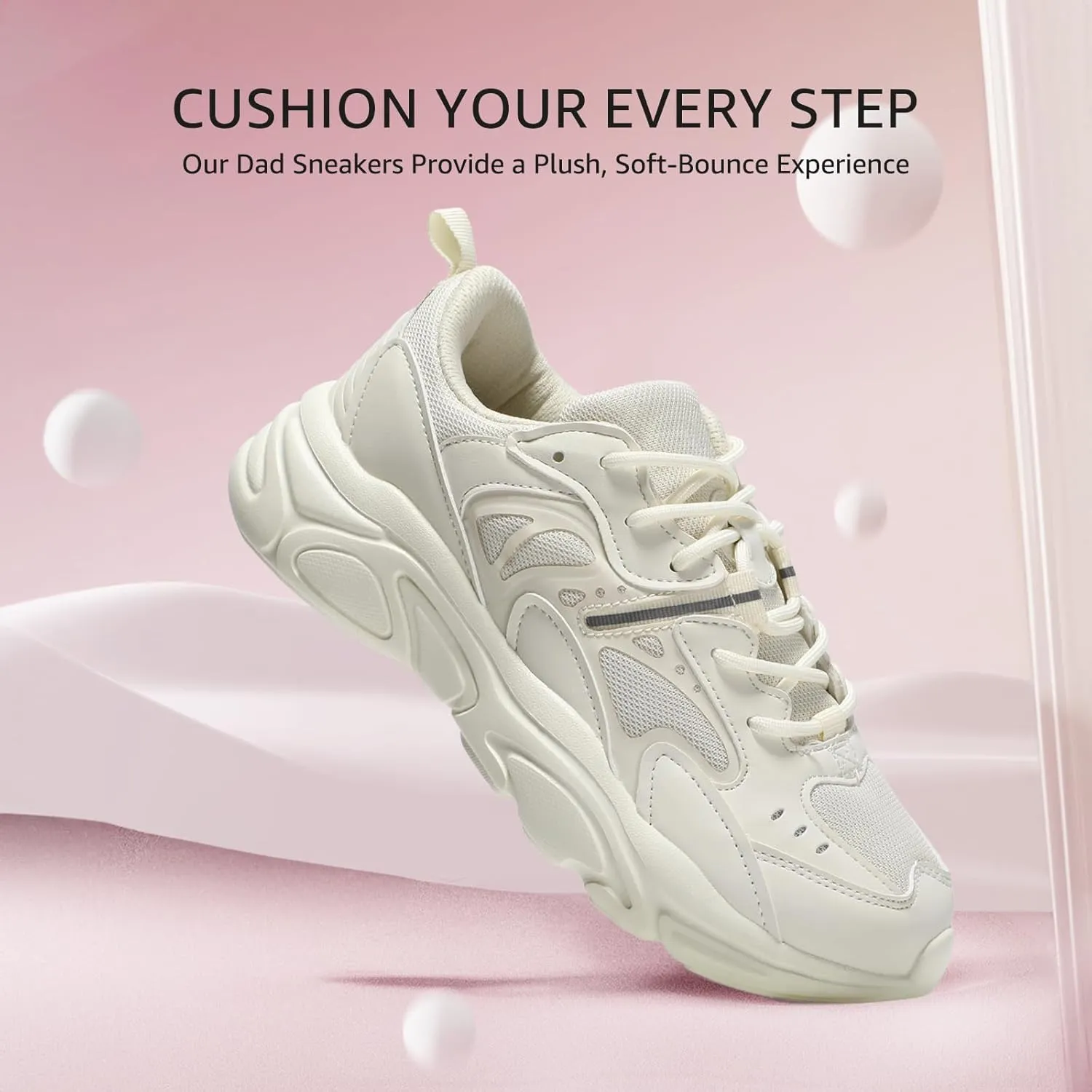 STQ Womens Chunky Sneakers Comfortable Walking Shoes with Arch Sopport