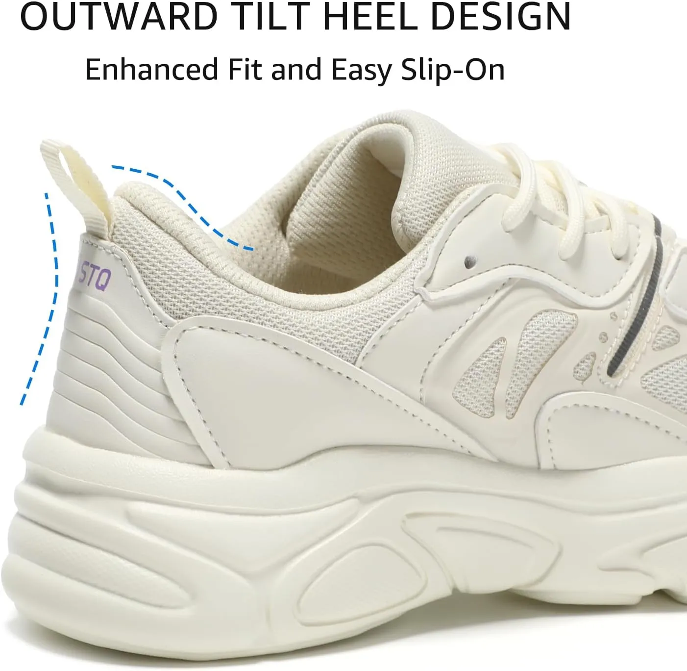 STQ Womens Chunky Sneakers Comfortable Walking Shoes with Arch Sopport