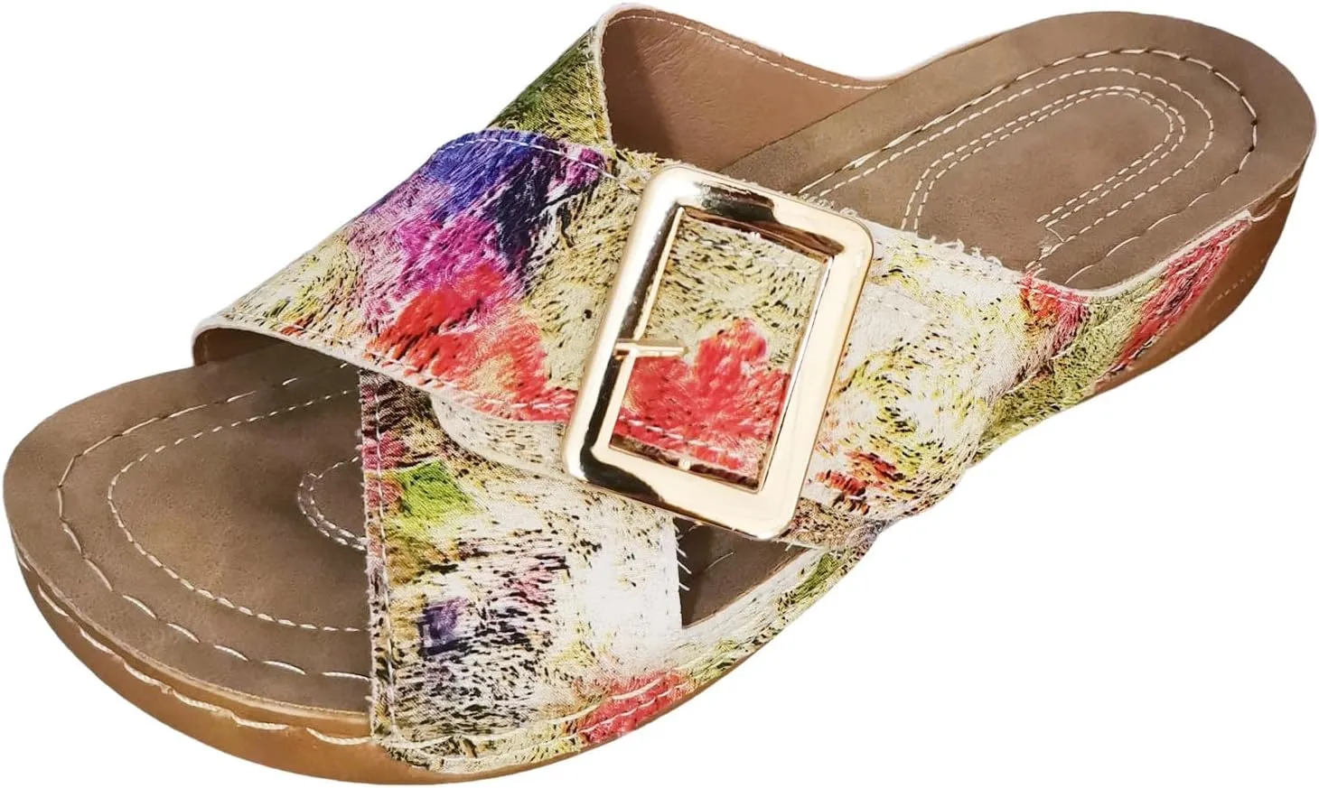 Summer Flip Flops For Women Comfy Platform Shoes Strappy Cute Slide On Shoes Wedges Sandals For Women