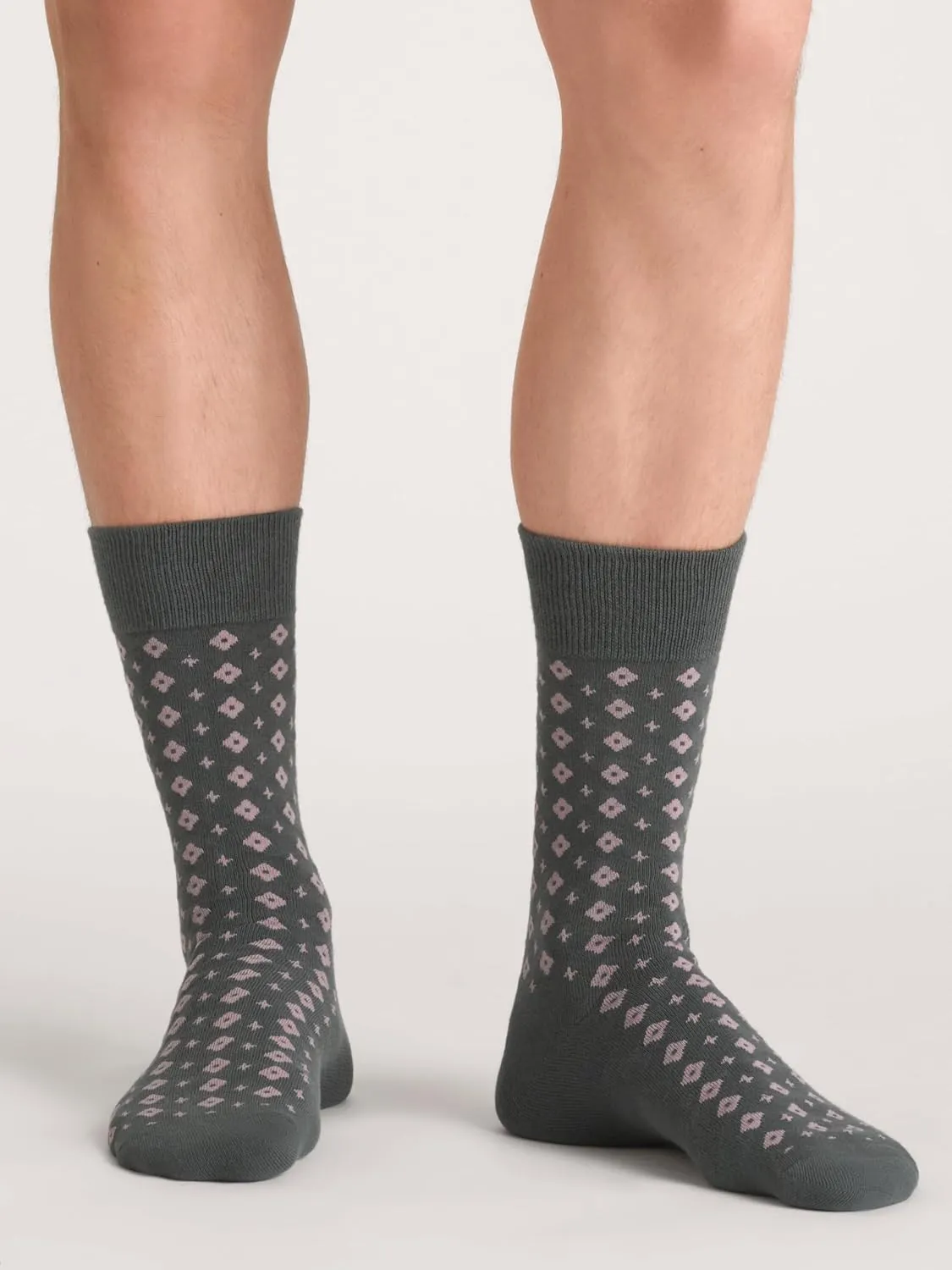 Ted Baker Men's 3 Pack Pattern Crew Dress Socks