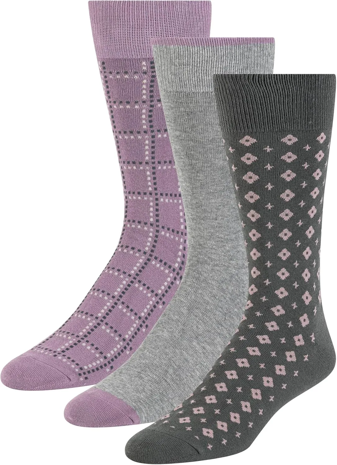 Ted Baker Men's 3 Pack Pattern Crew Dress Socks
