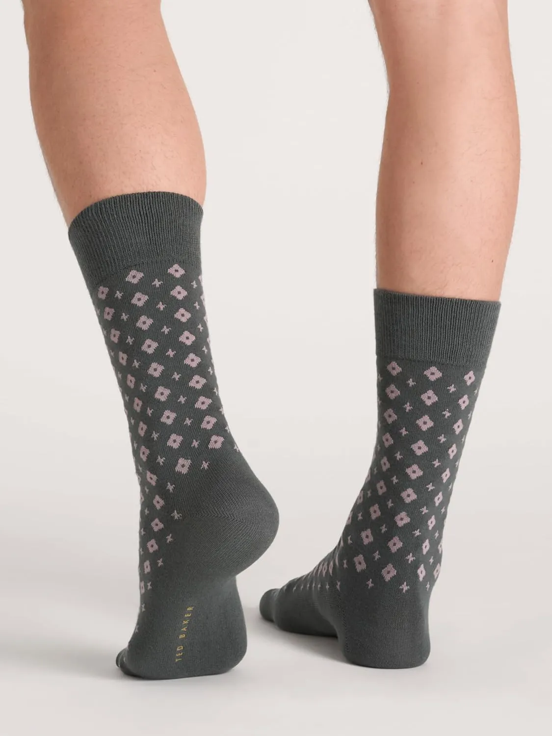 Ted Baker Men's 3 Pack Pattern Crew Dress Socks