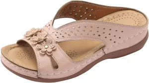 Temperament Wedge Sandals for Women Lightweight Memory Foam Sandals Arch Support Walking Wedges Sandals for Women Tan