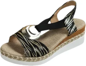 Thick Soled Rope Platform Soled Roman Sandals Women's Casual Thick Soled Sandals Women Women's Sandals Size 8 1/2