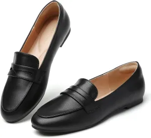 Tilocow Women's Loafers Penny Loafers for Women Comfortable Round Toe Flats Fashion Work Dressy Shoes