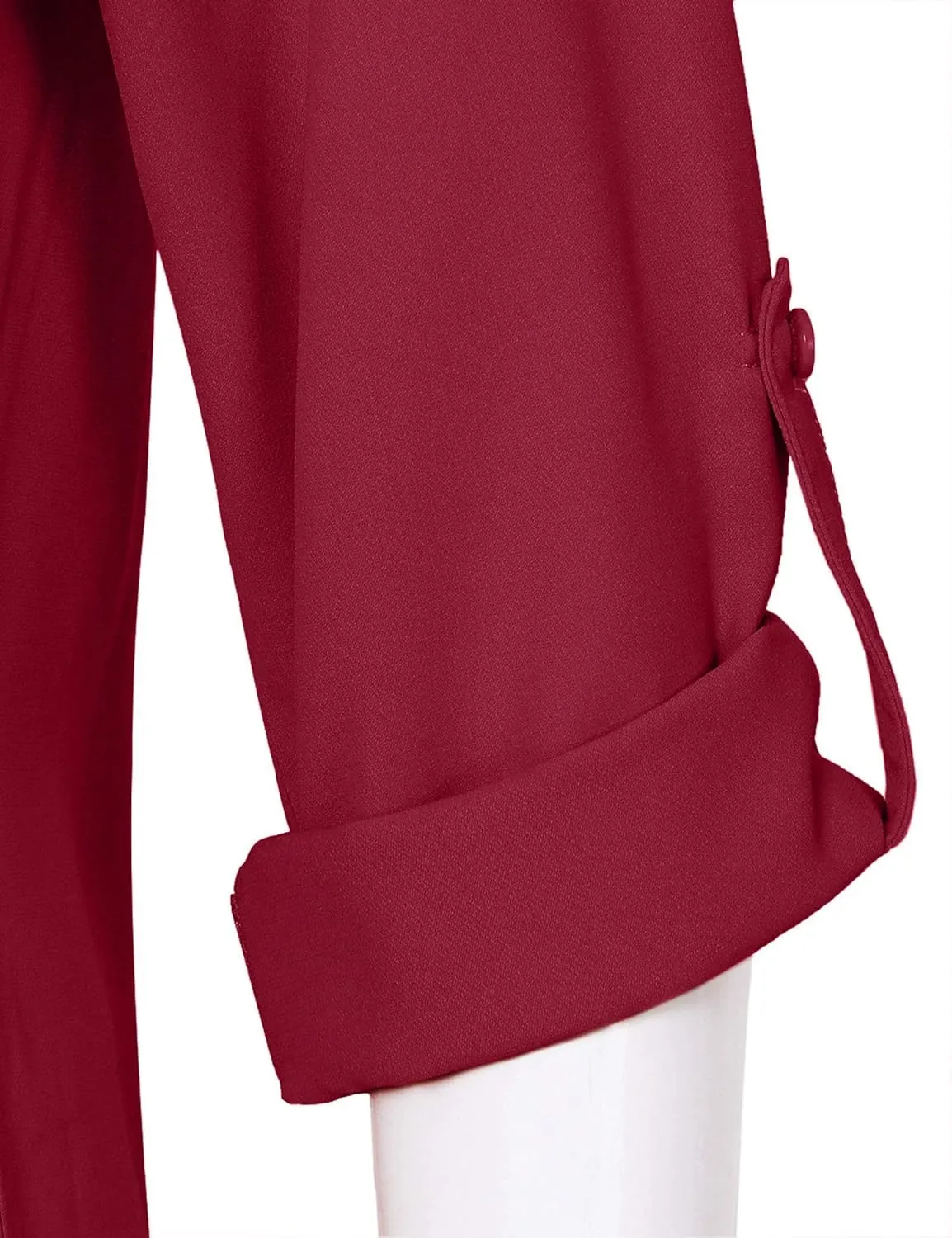 Timeson Women's Casual Chiffon V Neck 3/4 Sleeve Blouse Tops