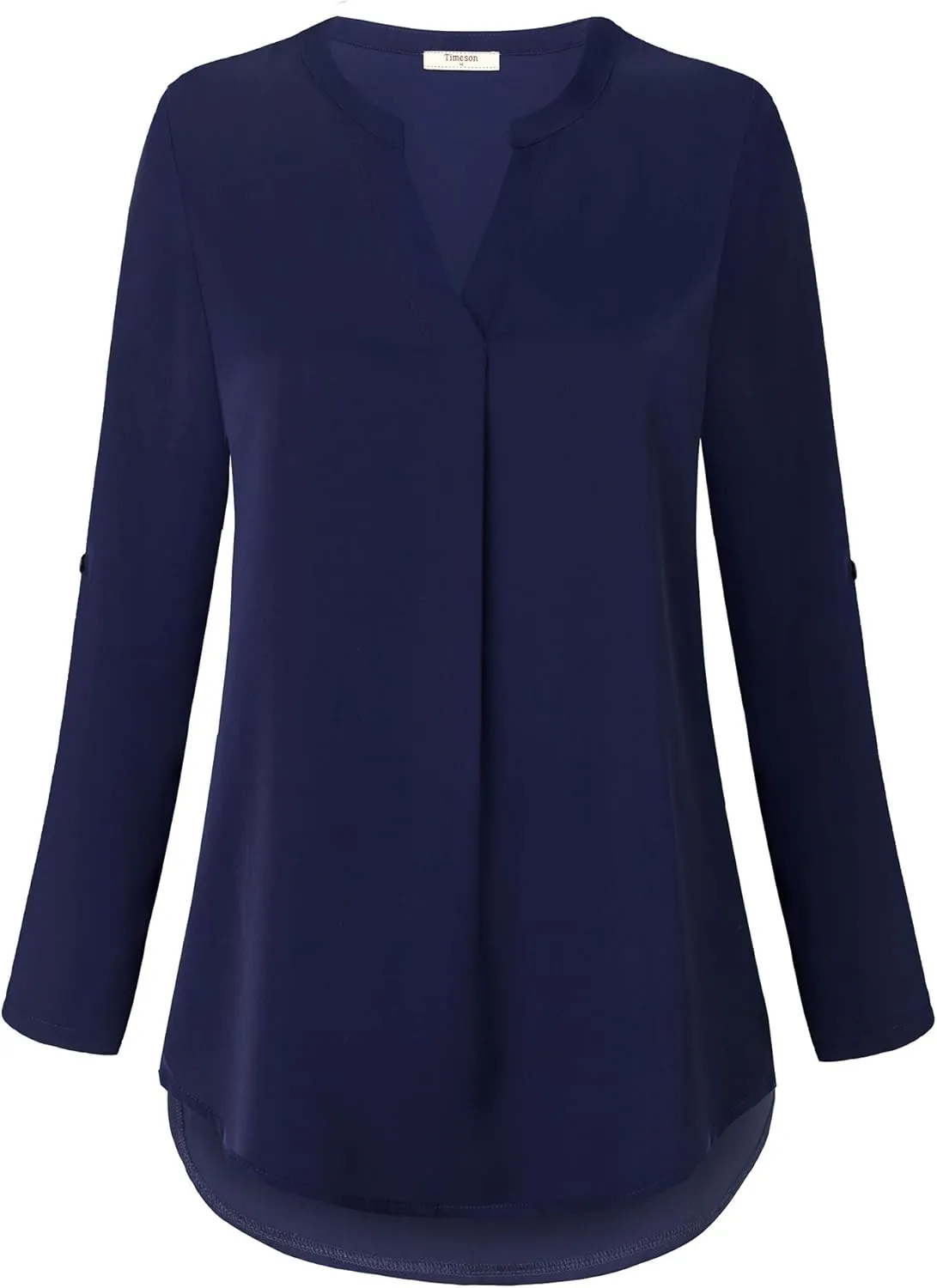 Timeson Women's Casual Chiffon V Neck 3/4 Sleeve Blouse Tops