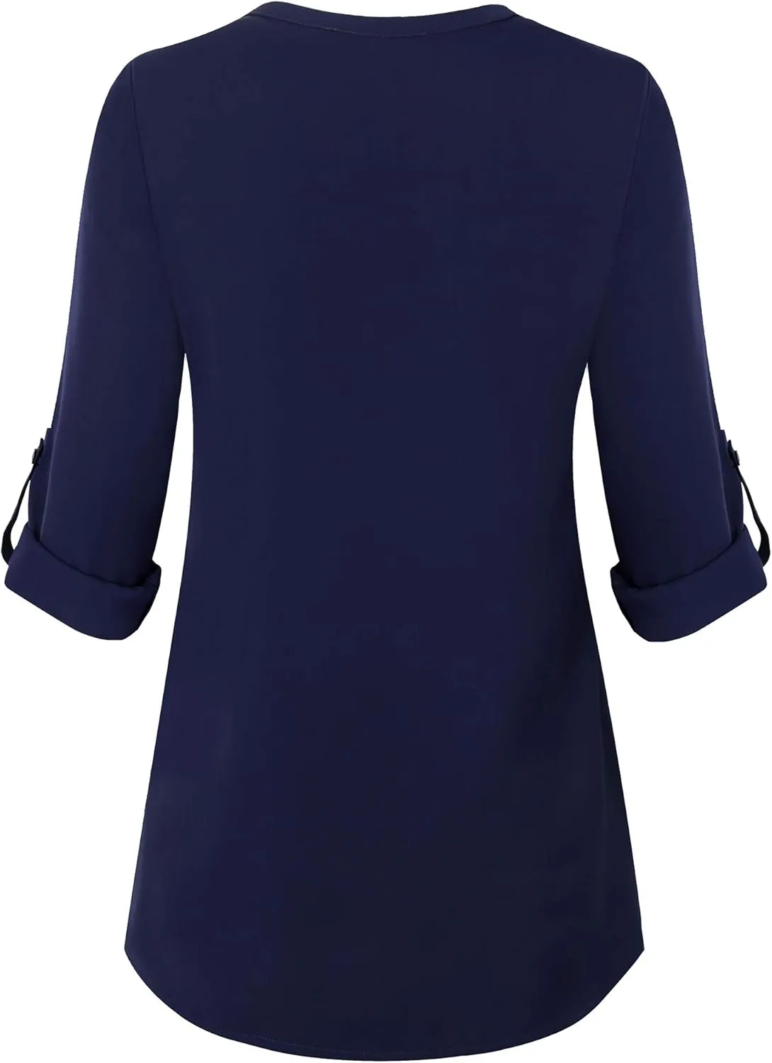 Timeson Women's Casual Chiffon V Neck 3/4 Sleeve Blouse Tops