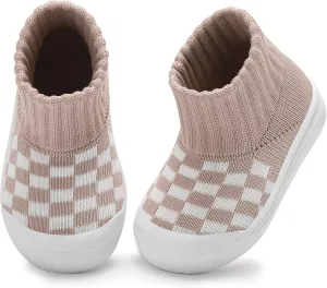 Tiny Explorings Sock Shoes | Anti-Slip Rubber Sole Baby Walking Socks | Soft-Soled First Walkers for Boys & Girls | Breathable Infant Home & Outdoor Shoes