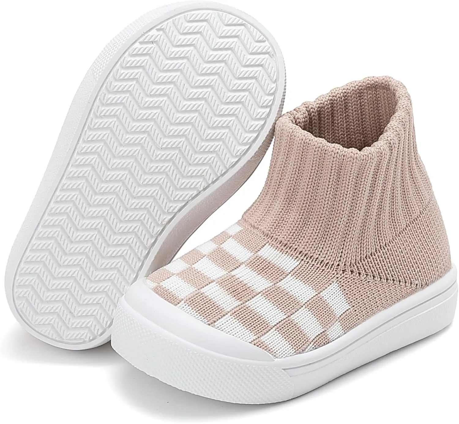 Tiny Explorings Sock Shoes | Anti-Slip Rubber Sole Baby Walking Socks | Soft-Soled First Walkers for Boys & Girls | Breathable Infant Home & Outdoor Shoes