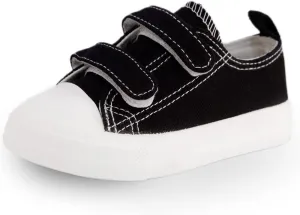 Toddler Boys and Girls Low Top Canvas Adjustable Strap Sneakers