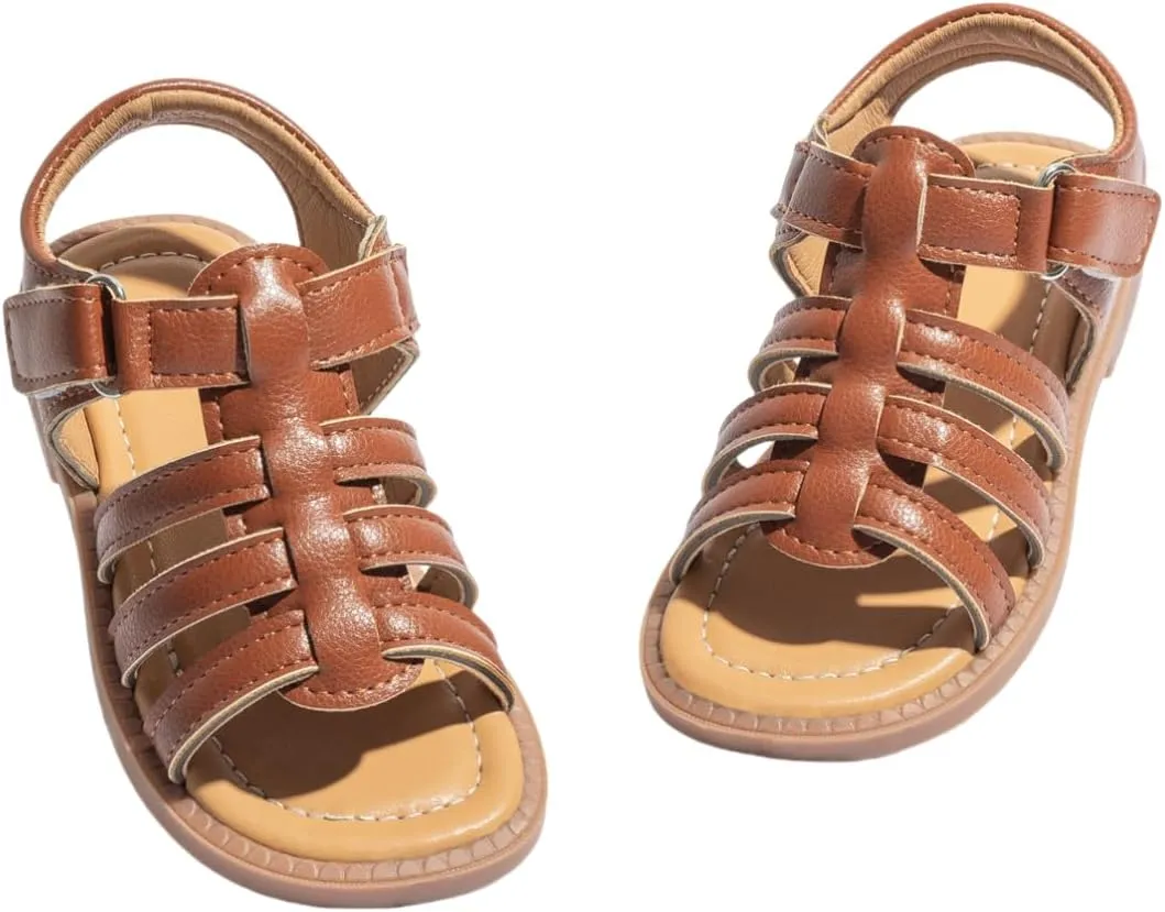 Toddler Girls Sandals Little Girl Summer Flat Sandal Baby Open Toe Outdoor Beach Holiday Dress Shoes