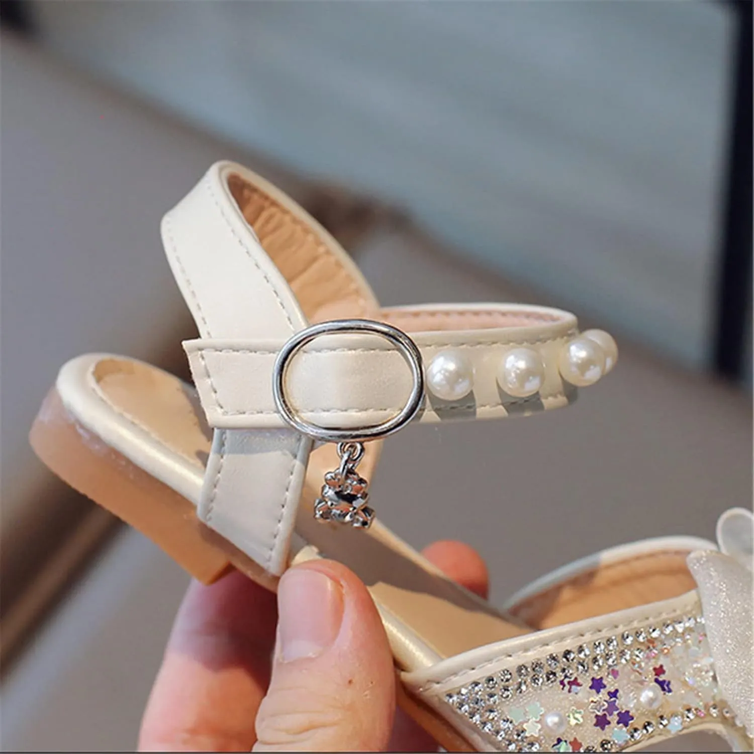 Toddler Girls Sandals Soft Rubber Flat Shoes Cute Lace Bow Princess Sandals Summer Baby Flower Girl Shoes