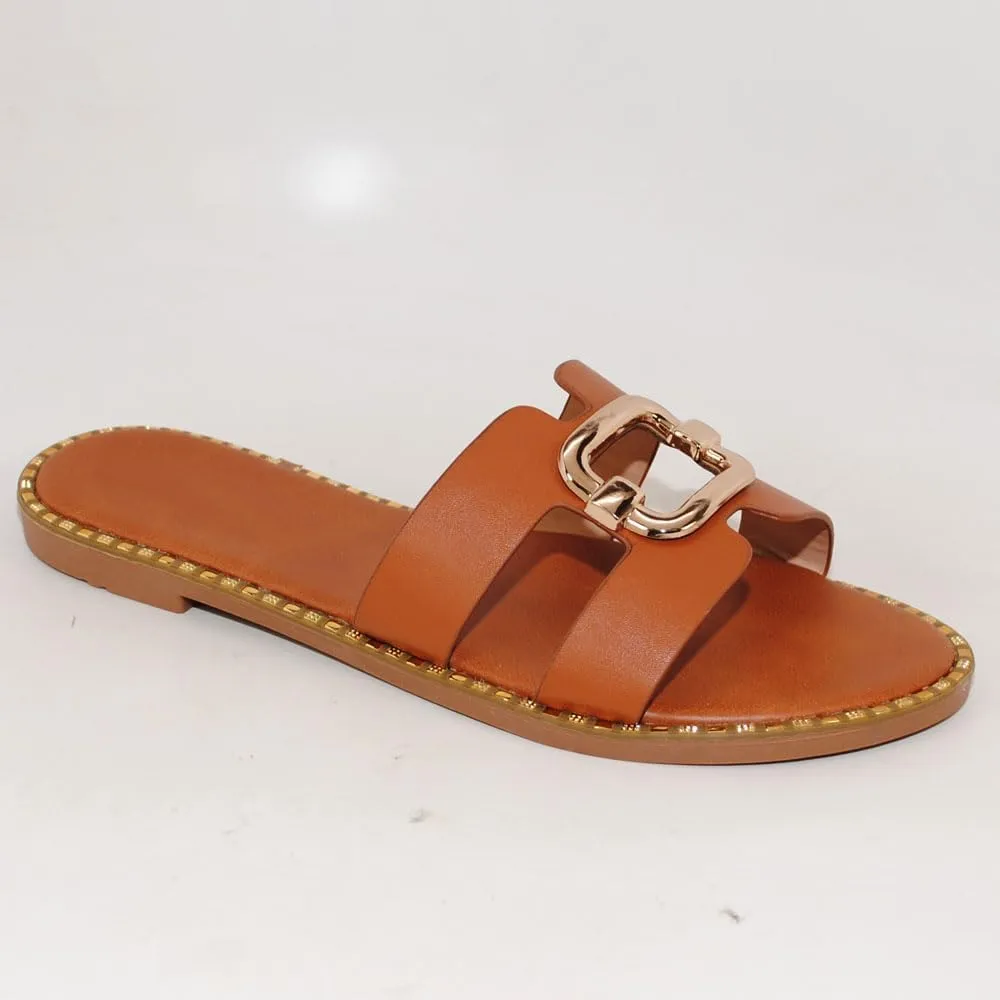 TRENDSUP Women's Flat Sandals, Slip-On Design