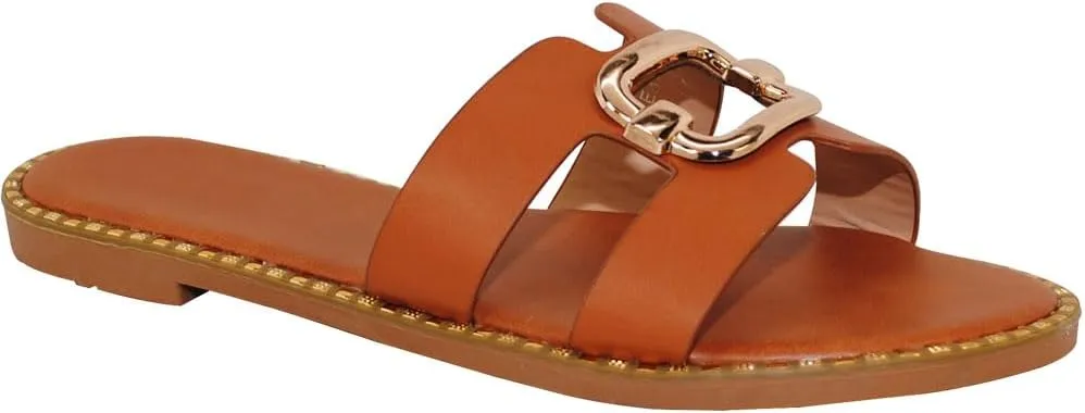 TRENDSUP Women's Flat Sandals, Slip-On Design