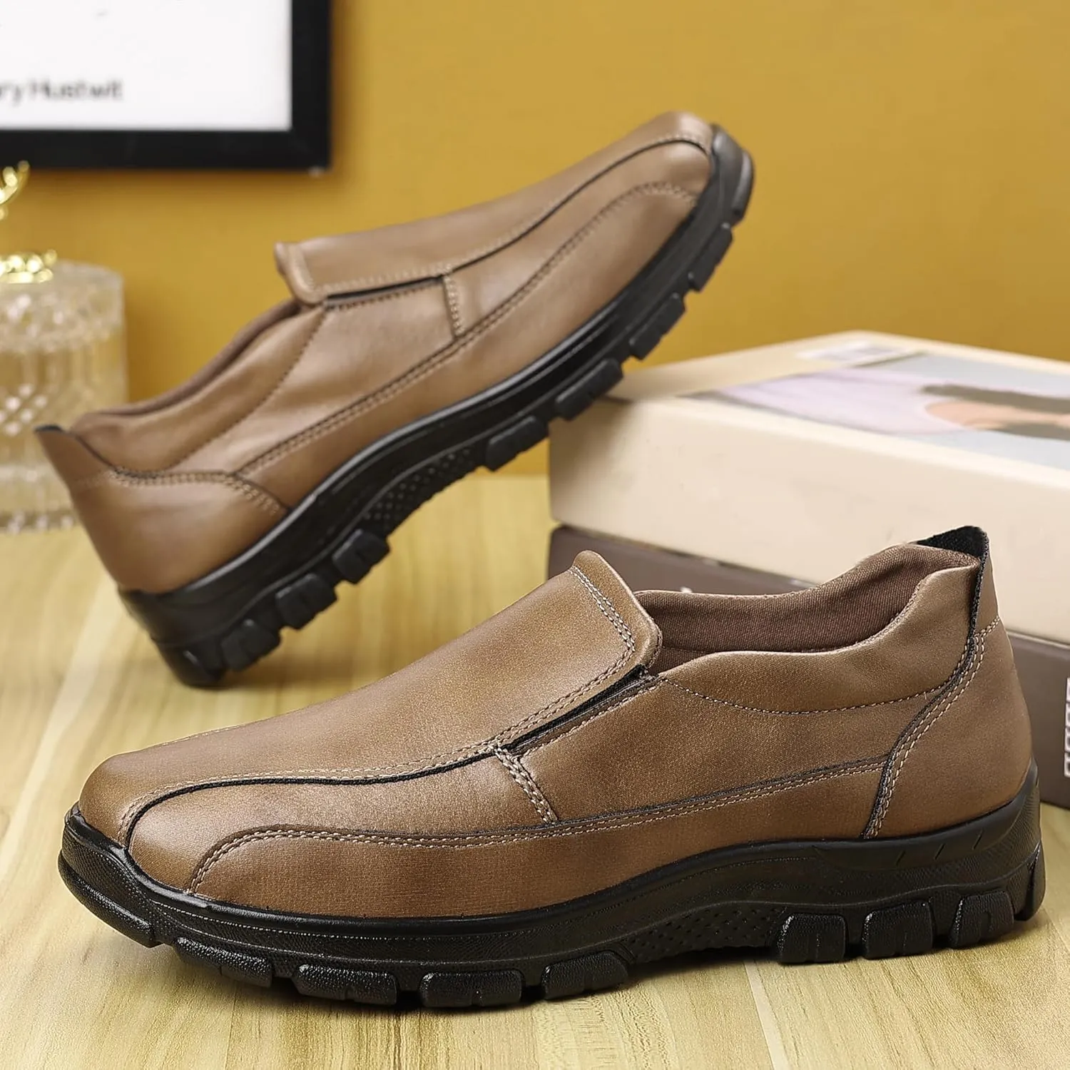 Trsorini Mens Casual Shoes Loafers Slip on Dress Business Office Premier Walking Lightweight Shoes Male
