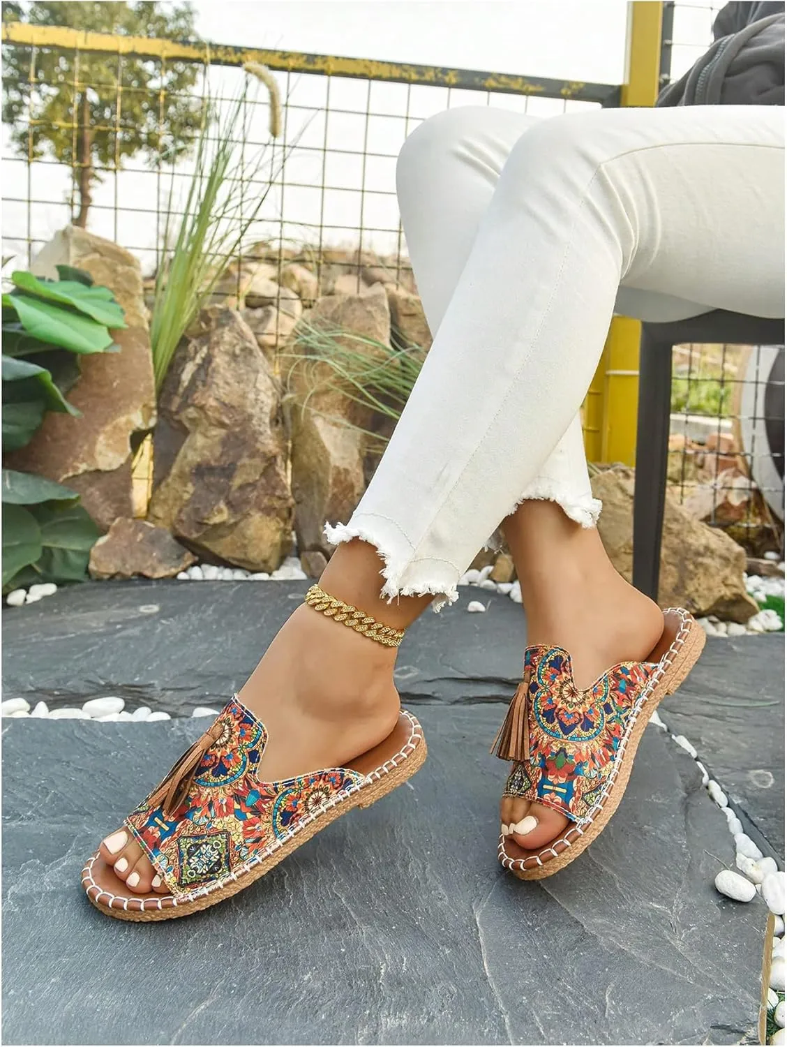 Verdusa Women's Boho Sandals 2025 Casual Summer Flat Sandals