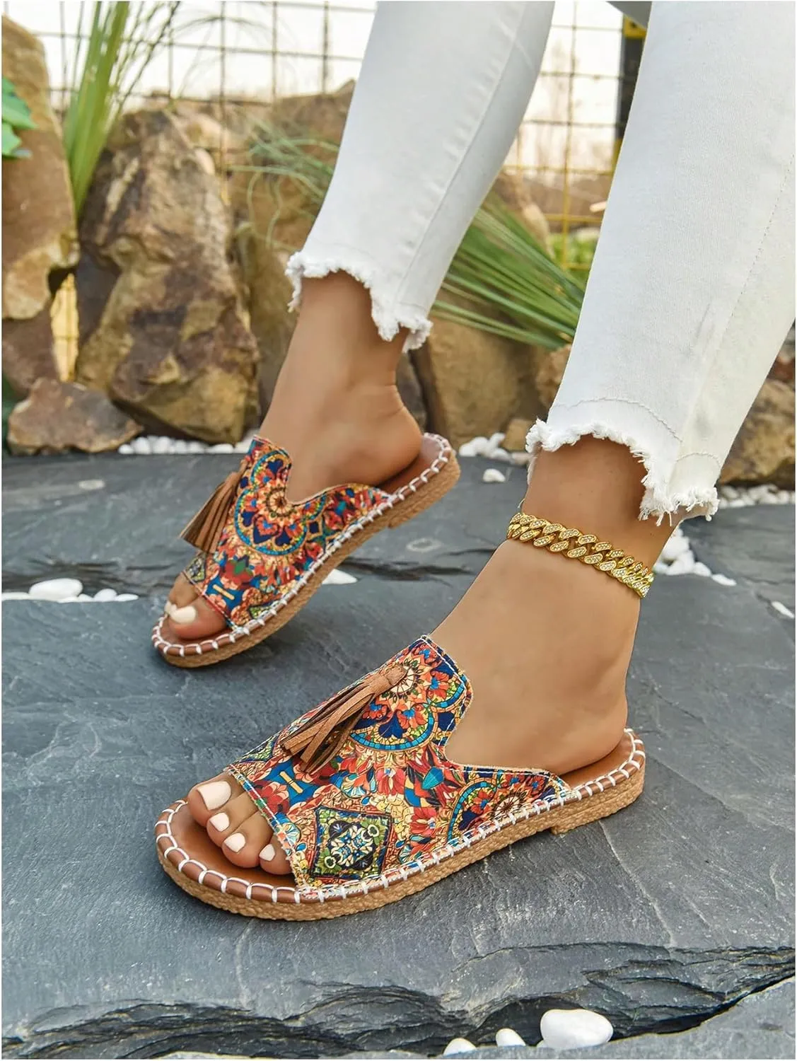 Verdusa Women's Boho Sandals 2025 Casual Summer Flat Sandals