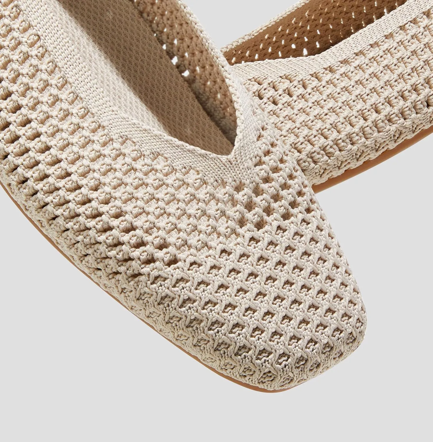 VIVAIA Margot 2.0 Women's Casual Flats Slip on Washable Ballet Flats Shoes Comfortable Square-Toe Style