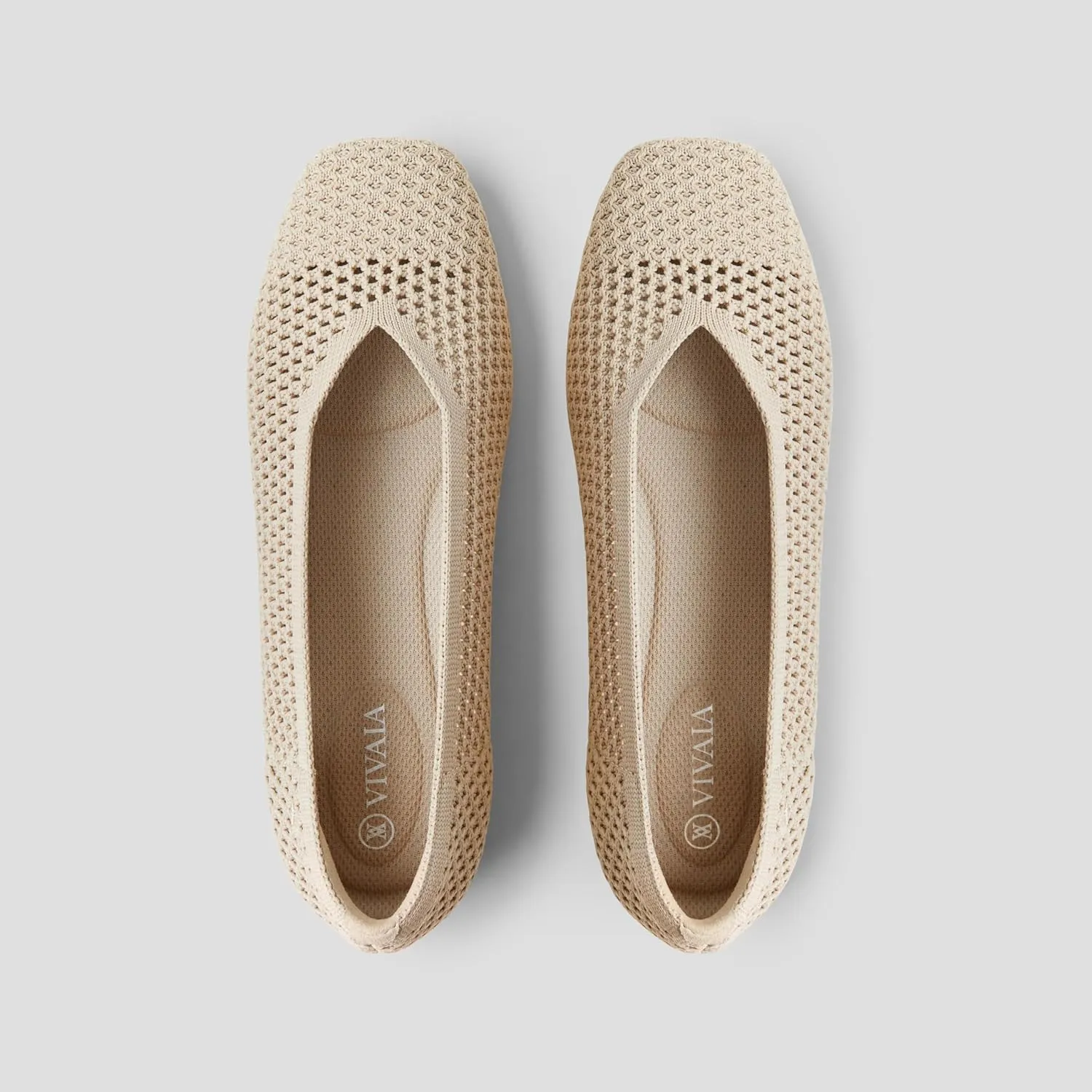 VIVAIA Margot 2.0 Women's Casual Flats Slip on Washable Ballet Flats Shoes Comfortable Square-Toe Style