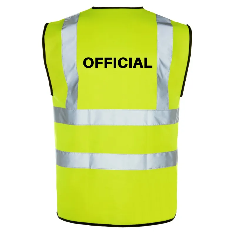 Waistcoat Convenient Hi-Viz OFFICIAL Customer endorsements Printed -