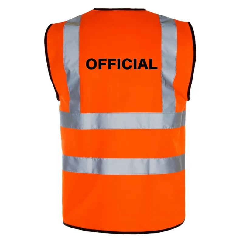 Waistcoat Convenient Hi-Viz OFFICIAL Customer endorsements Printed -