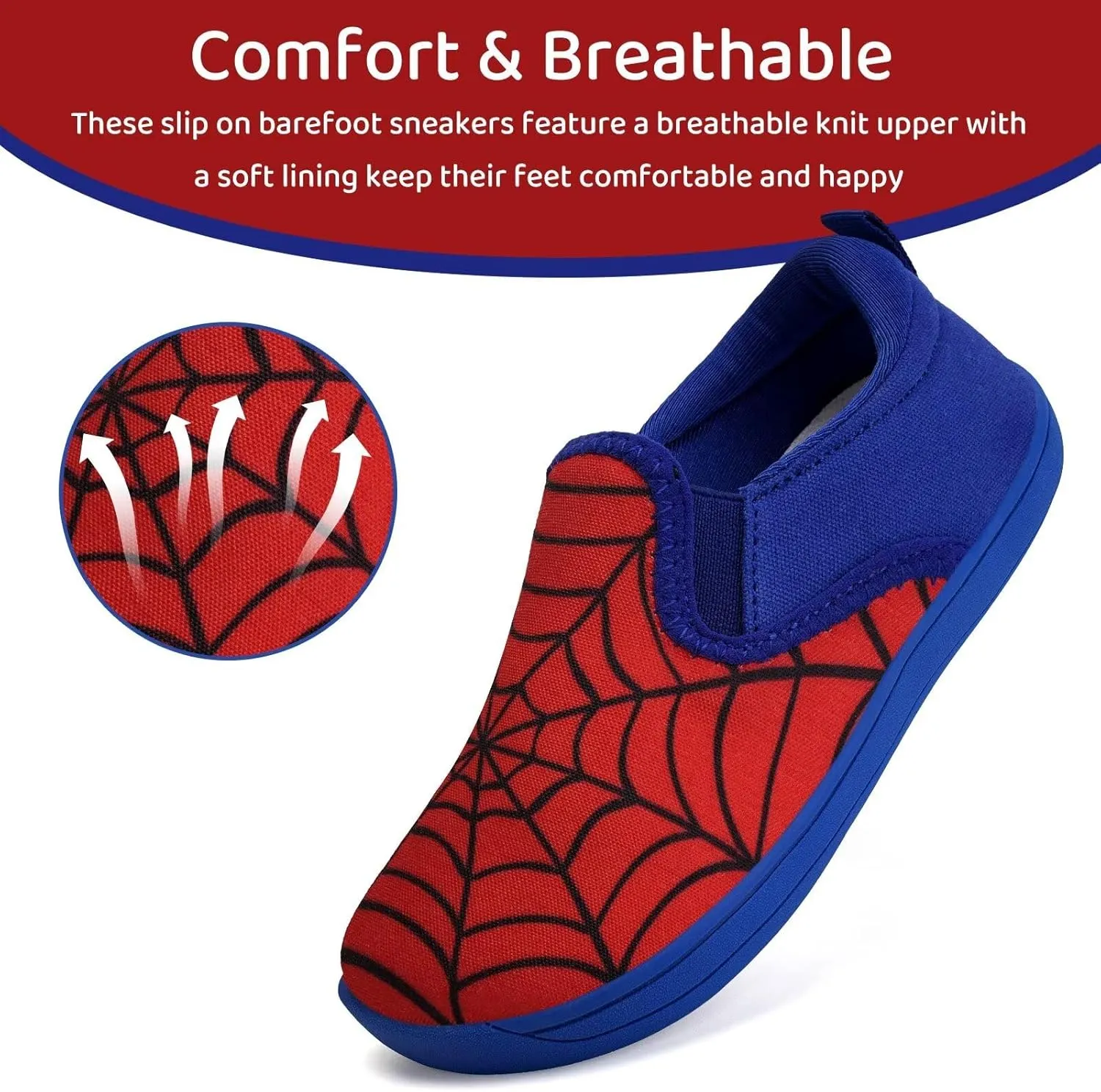 WateLves Toddler Little Kid Wide Barefoot Shoes Boys Girls Minimalist Slip On Sneakers Canvas Walking Shoes Fit Naturally Zero Drop Sole