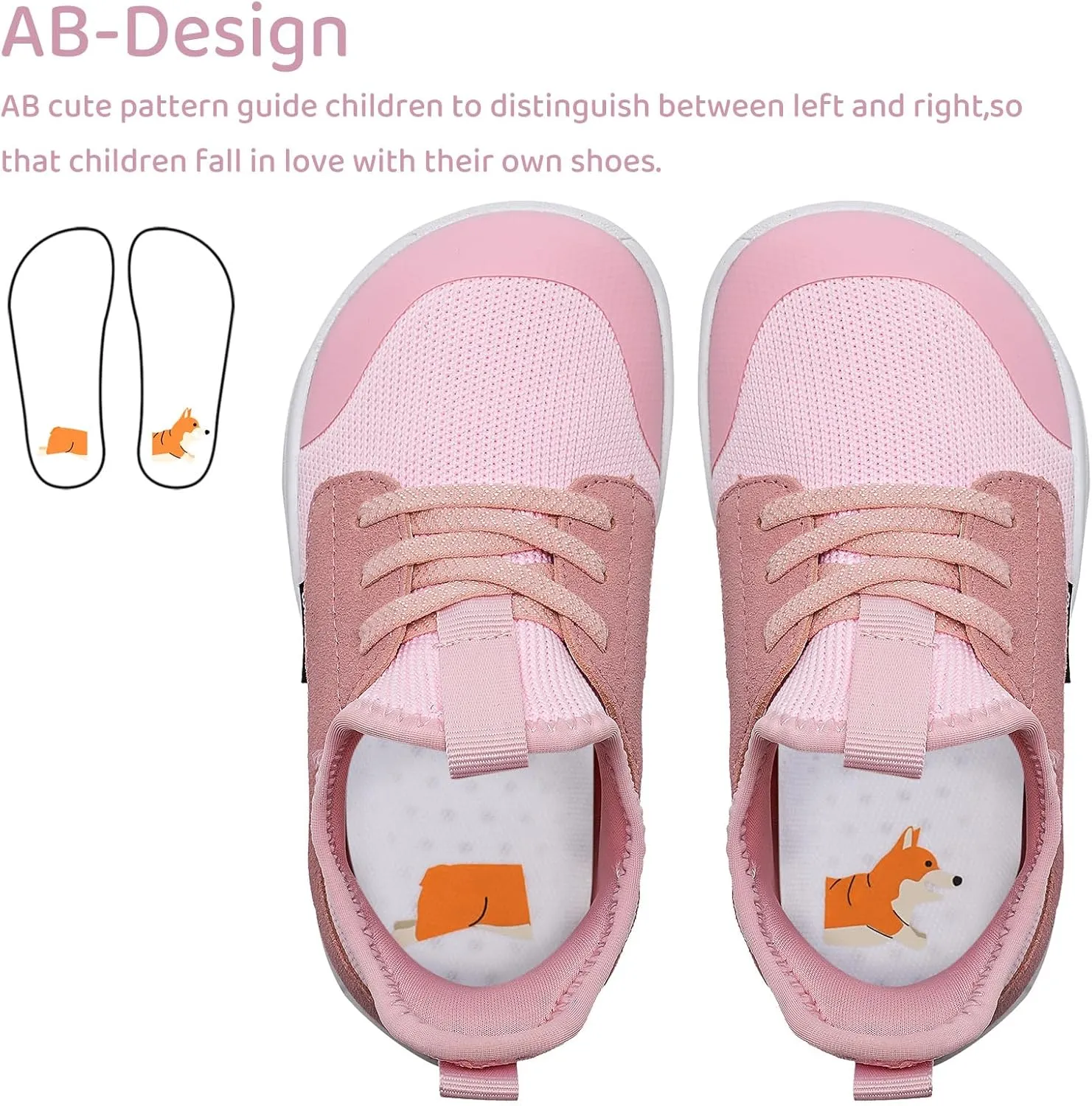WateLves Toddler Little/Big Kid Wide Barefoot Shoes Boys Girls Minimalist Sneakers Splay Naturally Lightweight Breathable Running Tennis Shoes